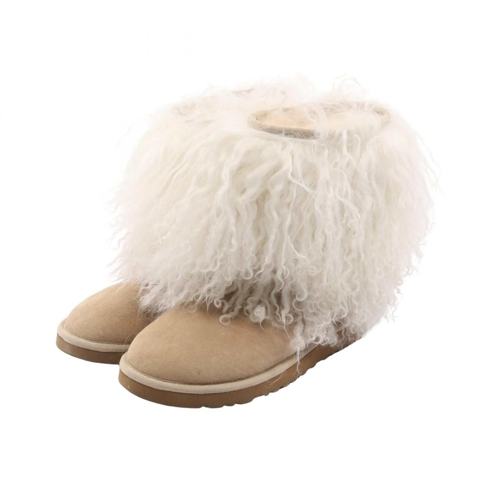 Ugg UGG UGG Fur Leather Boots Fur Shoes F8010EM DUTY FREE for USA Size ONE SIZE - 1 Thumbnail
