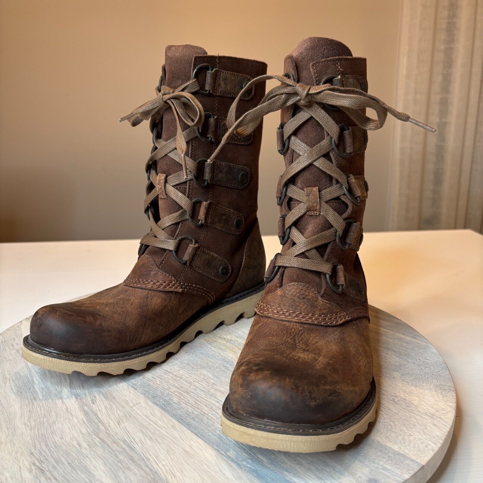 Sorel Women's Scotia Waterproof Brown Leather Boots Size