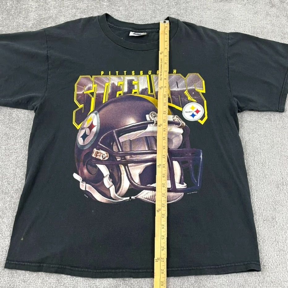 NFL VINTAGE Pittsburgh Steelers Shirt Mens XL Black Graphic Tee Retro NFL 1998 90s CSA Logo Cotton Blend Size US XL / EU 56 / 4 - 5 Thumbnail