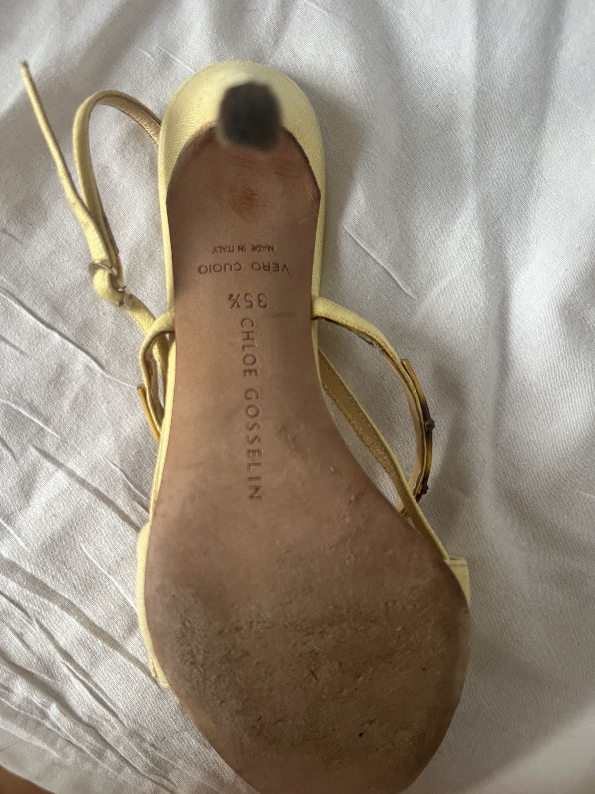 Vintage Chloe gosselin yellow bamboo heels Size US 5.5 / IT 35.5 - 10 Thumbnail