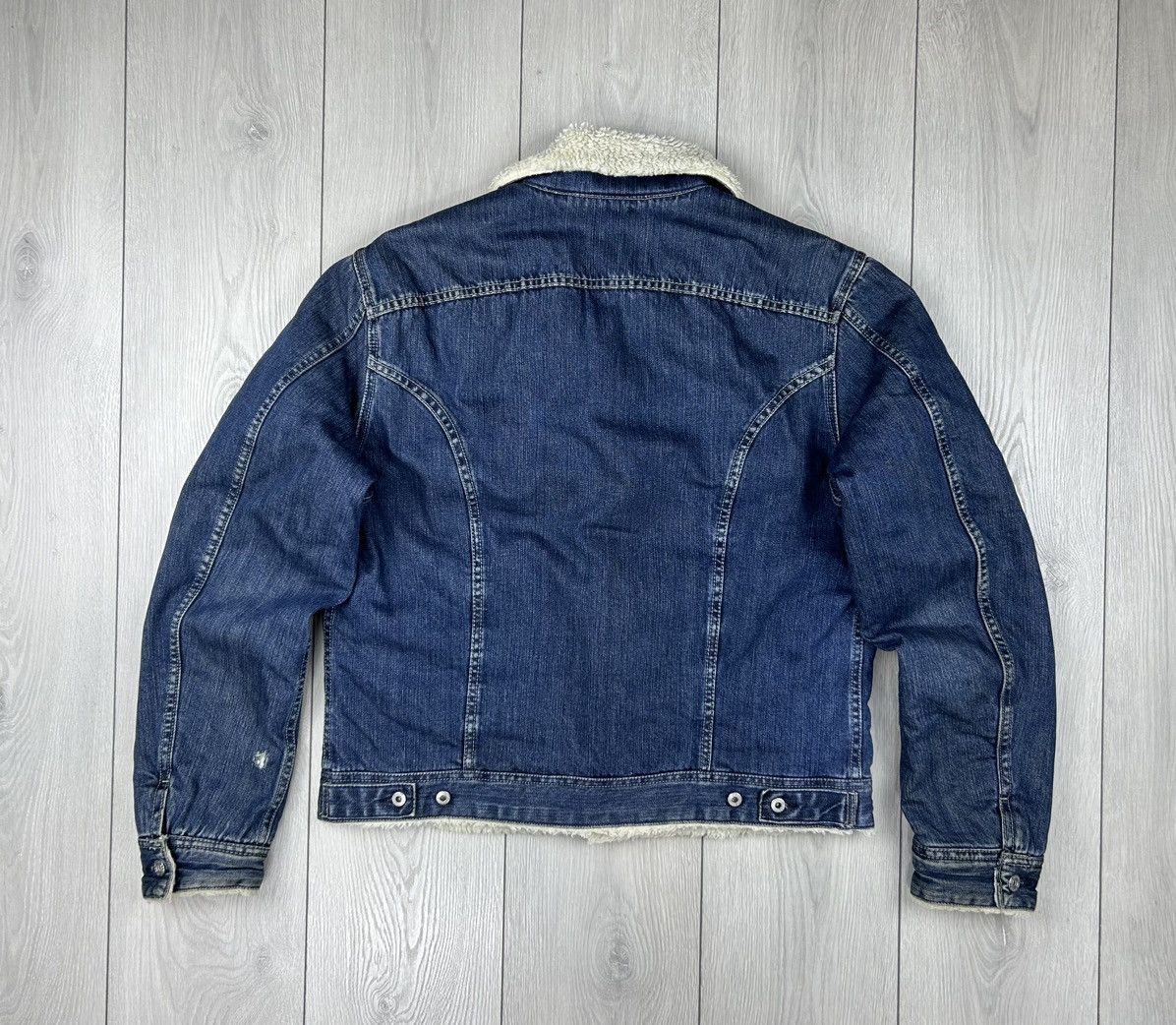 Diesel × Vintage Diesel Vintage Sherpa Denim Jacket Size M - L Blue Size US M / EU 48-50 / 2 - 11 Thumbnail