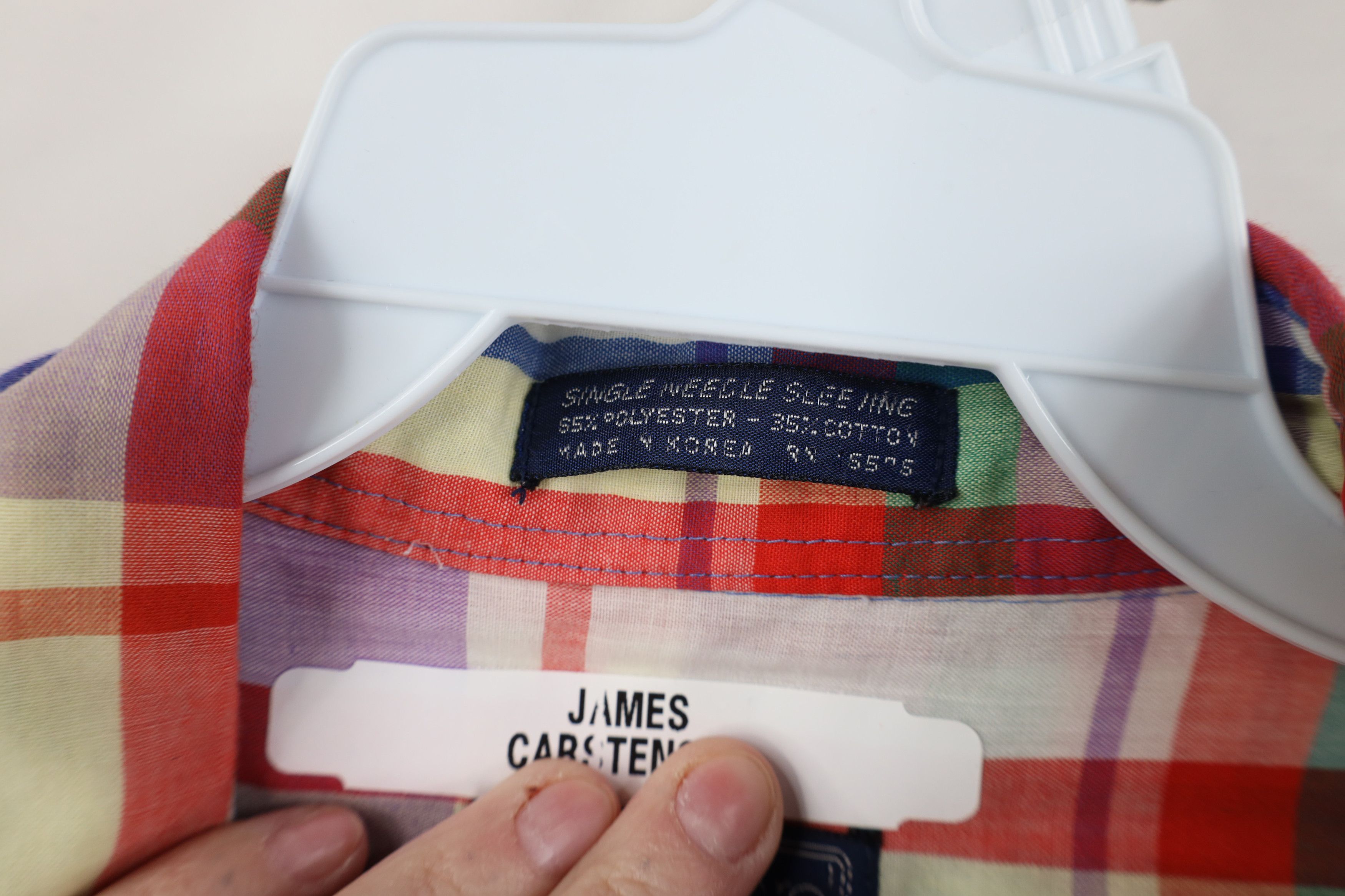 Vintage Vintage 90s Streetwear Madras Collared Button Down Shirt Size US XL / EU 56 / 4 - 9 Thumbnail