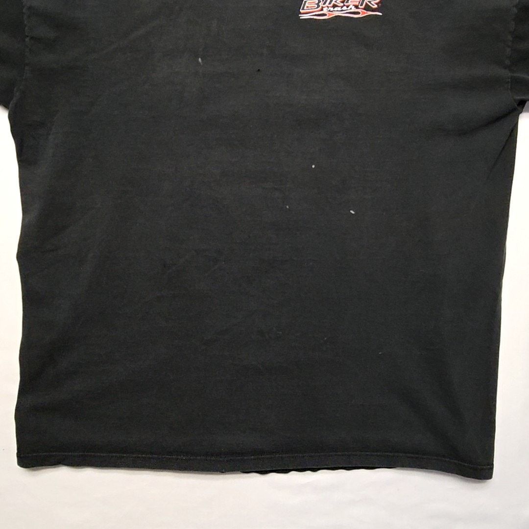 Jerzees Vintage Biker Trash Shirt Caution Motorcycle Black XL Tee Size US XL / EU 56 / 4 - 7 Thumbnail
