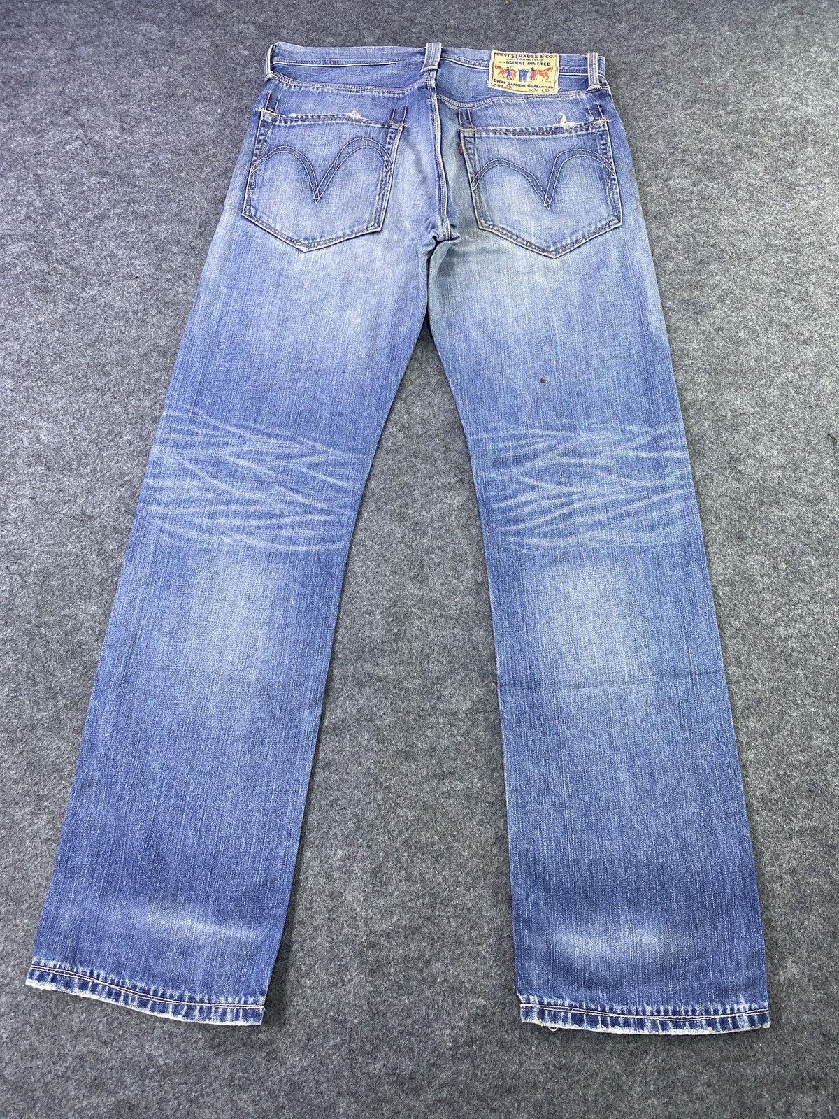 Jean × Levi's × Vintage Vintage Levis 502 Distresses Blue Wash Jeans - J882 Size US 32 / EU 48 - 4 Thumbnail