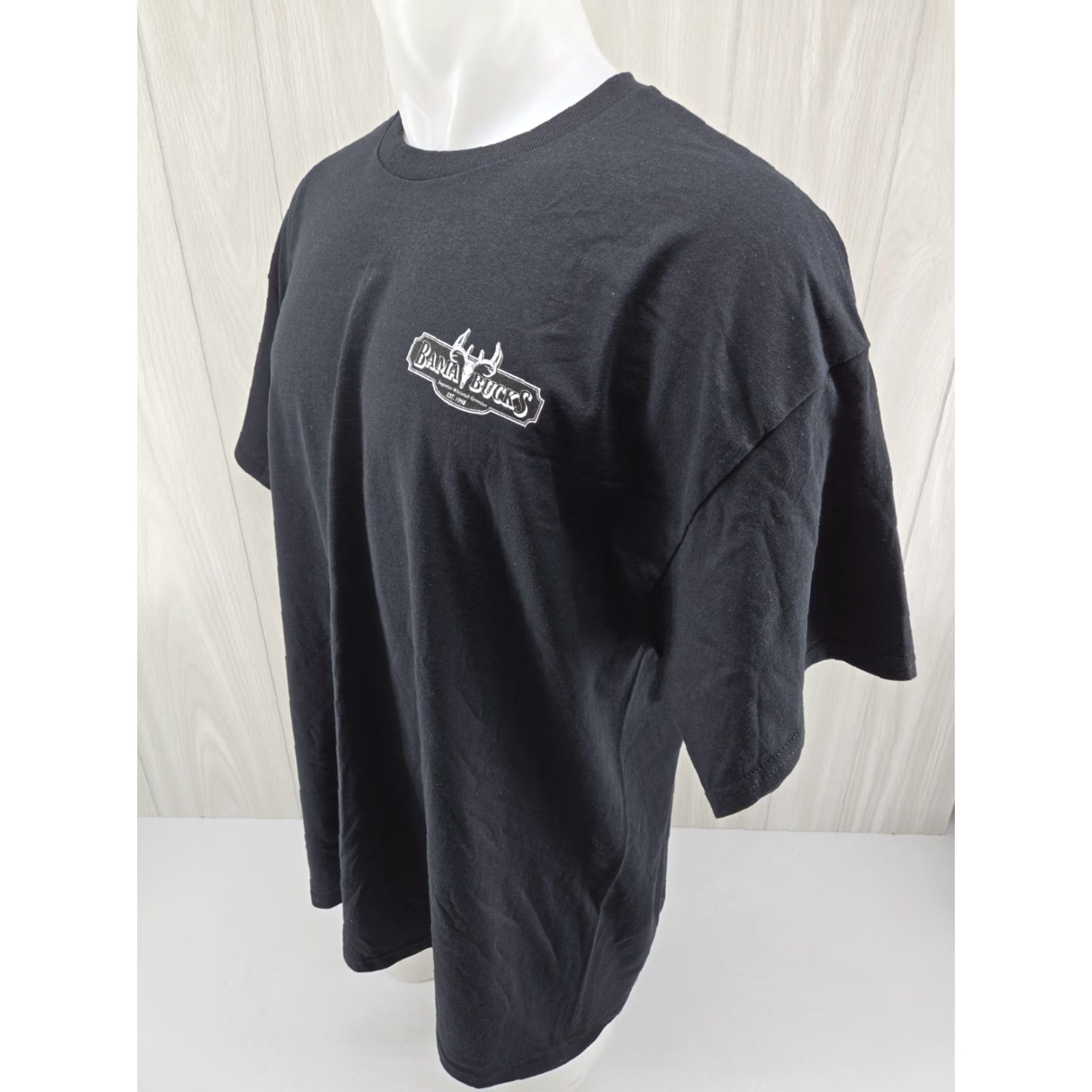 Gildan Bama Bucks Black T-Shirt 2XL Mens Graphic Print Hunting American Shirt Size US XXL / EU 58 / 5 - 5 Thumbnail