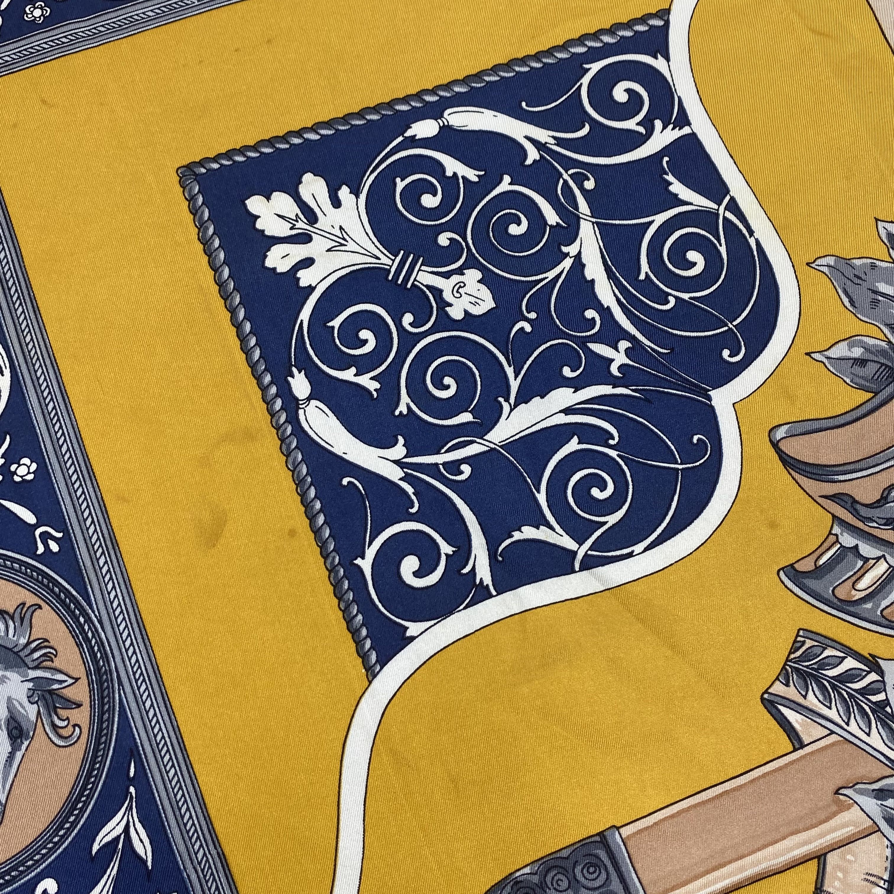Japanese Brand Vintage Mythology SILK Scarf Twill Stole Wraps Scarves Size ONE SIZE - 9 Thumbnail