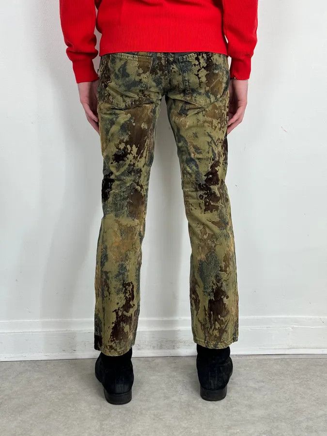 Jean Paul Gaultier 2000s Jean Paul Gaultier Earth Eroded Green Velvet Pants Size US 28 / EU 44 - 4 Thumbnail