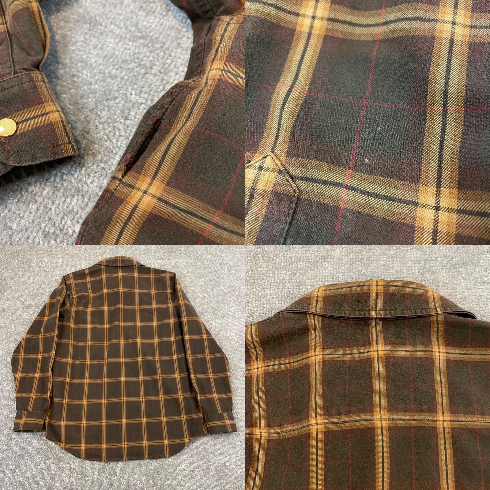 Ralph Lauren VINTAGE Ralph Lauren Shirt Womens Medium Brown Plaid Long Sleeve Button-Up Casual Outdoors Size M / US 6-8 / IT 42-44 - 8 Thumbnail
