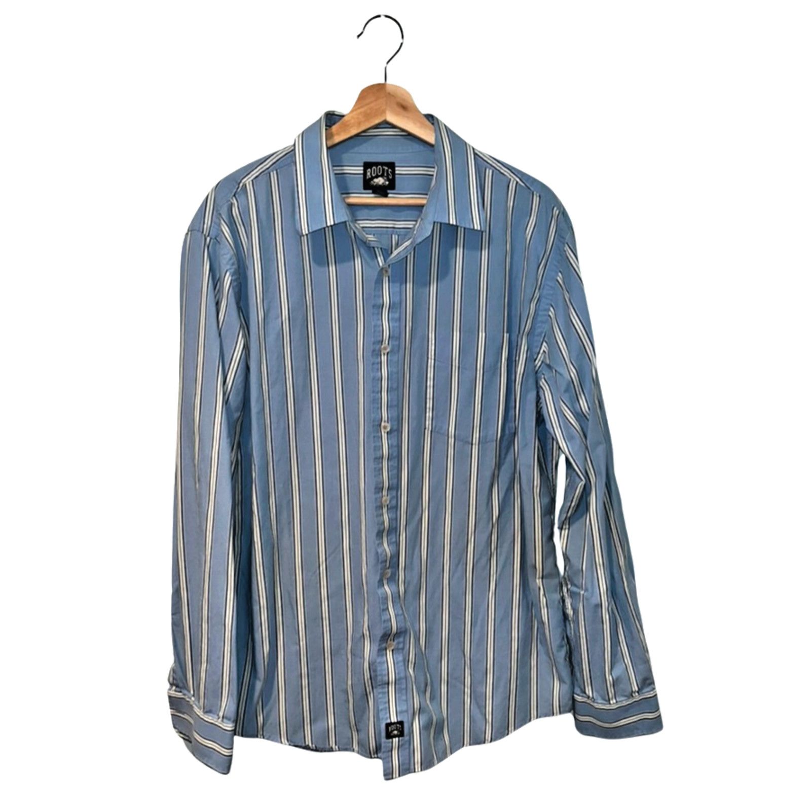 Roots Roots Multi Colored Striped Button Up Shirt Mens Sz. XL Size US XL / EU 56 / 4 - 2 Thumbnail