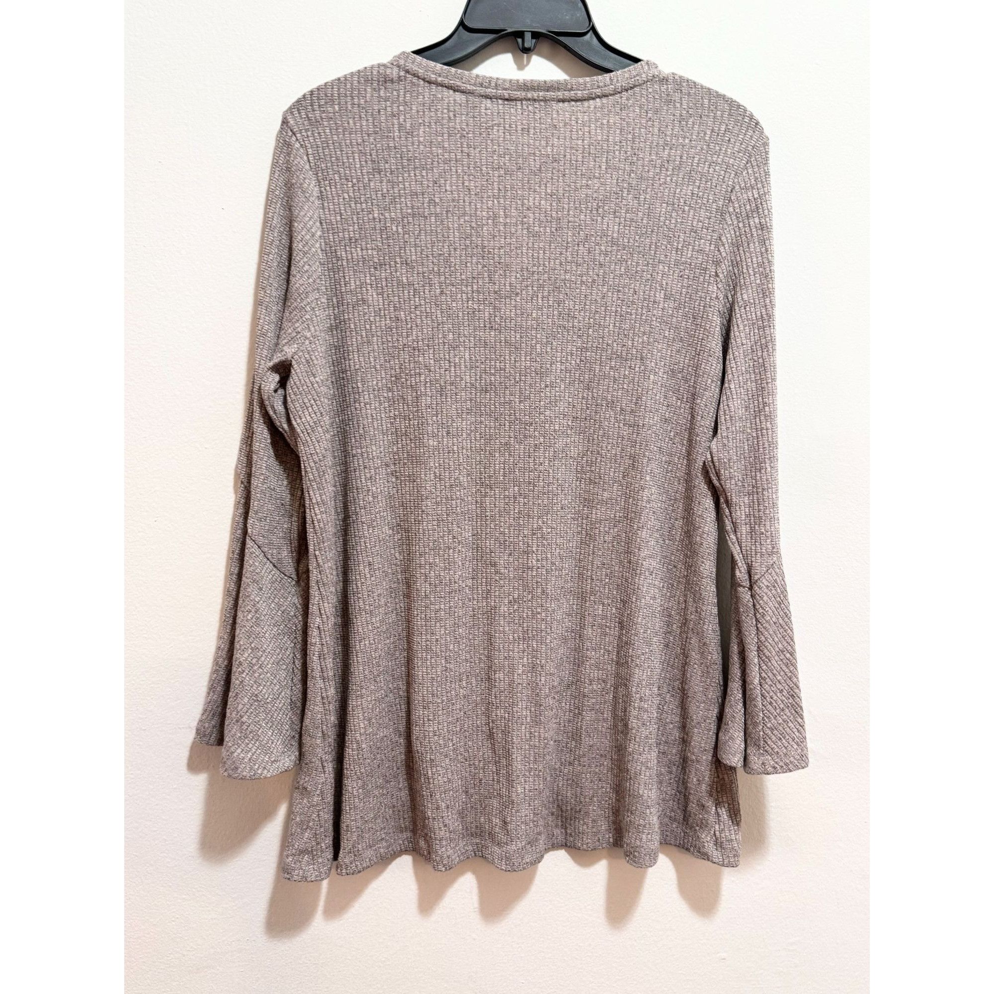 Halston H by Halston thermal waffle knit long sleeve top shirt sweat Size L / US 10 / IT 46 - 6 Thumbnail