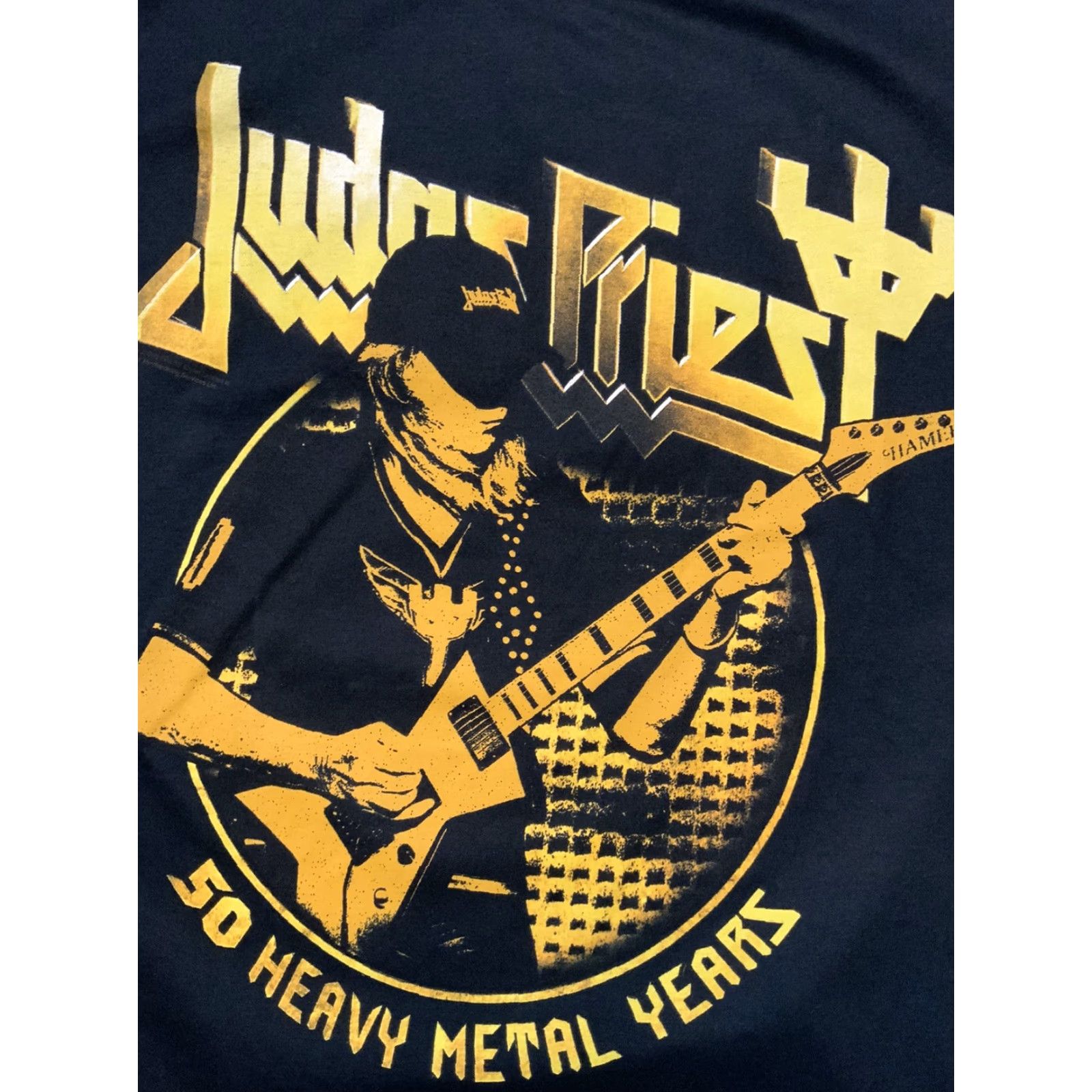 Gildan Judas Priest 50 Heavy Metal Years Glenn Tipton Rock Band S/S T-Shirt M Men Black MD Size US M / EU 48-50 / 2 - 5 Thumbnail