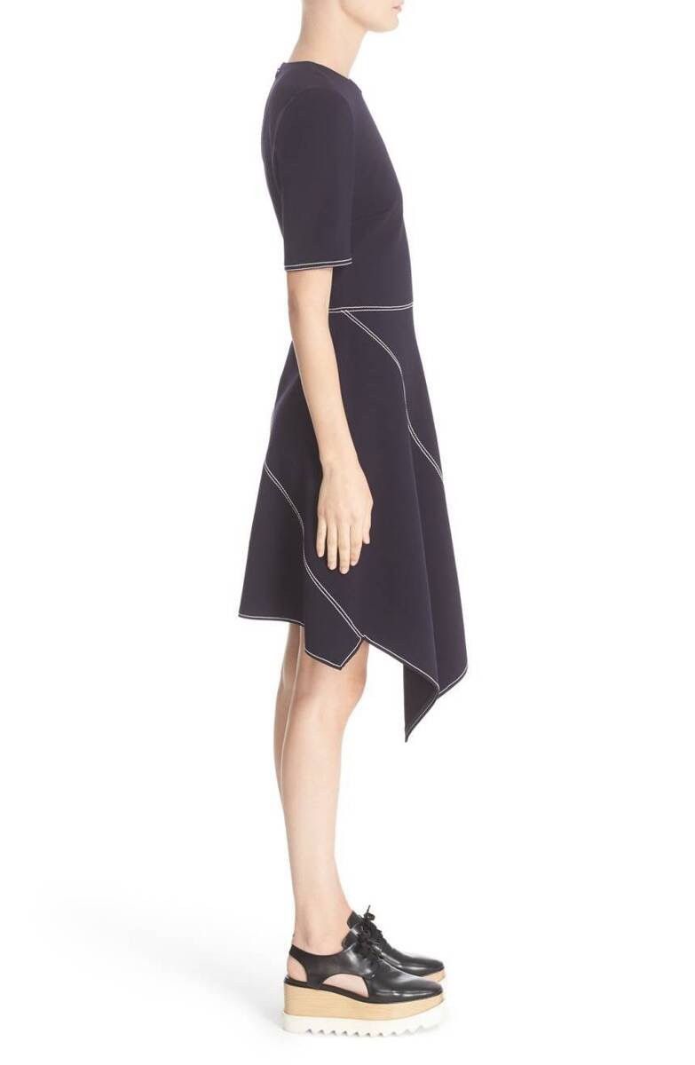 Stella McCartney Stella McCartney Topstitch Asymmetrical Dress Size M / US 6-8 / IT 42-44 - 4 Thumbnail