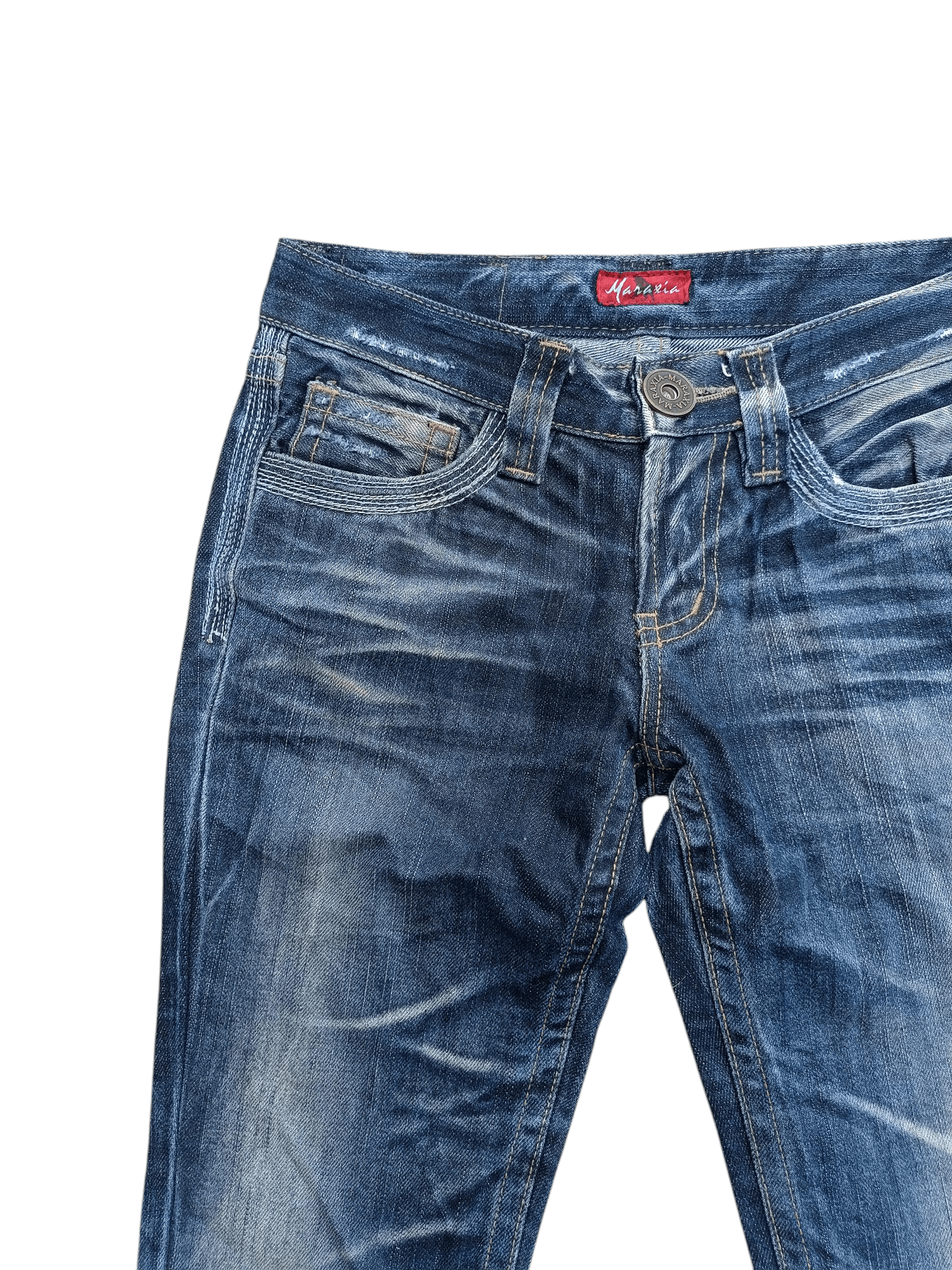 Hysteric Glamour SUPER FLARED🔥Maraxia Whiskers Faded Low Rise Boot Cut Jeans Size US 28 / EU 44 - 10 Thumbnail