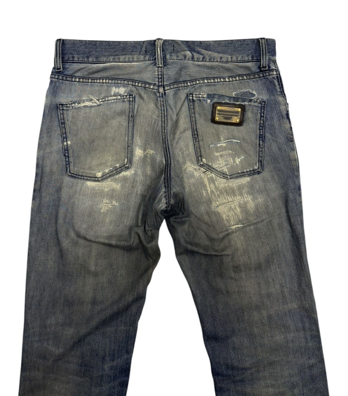 Dolce & Gabbana 🔥DOLCE & GABBANA THRASHED REPAIRED JEANS Size US 36 / EU 52 - 6 Thumbnail