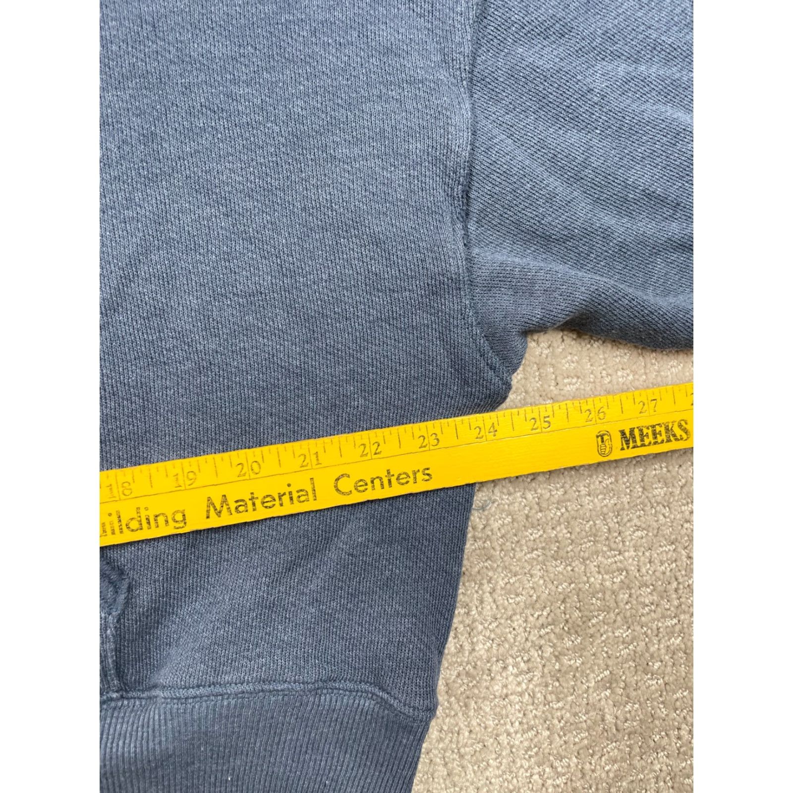 American Eagle Outfitters VINTAGE? No — American Eagle Hoodie Women S Blue Cropped Long Sleeve Pullover Terry Sweatshirt Size S / US 4 / IT 40 - 3 Thumbnail