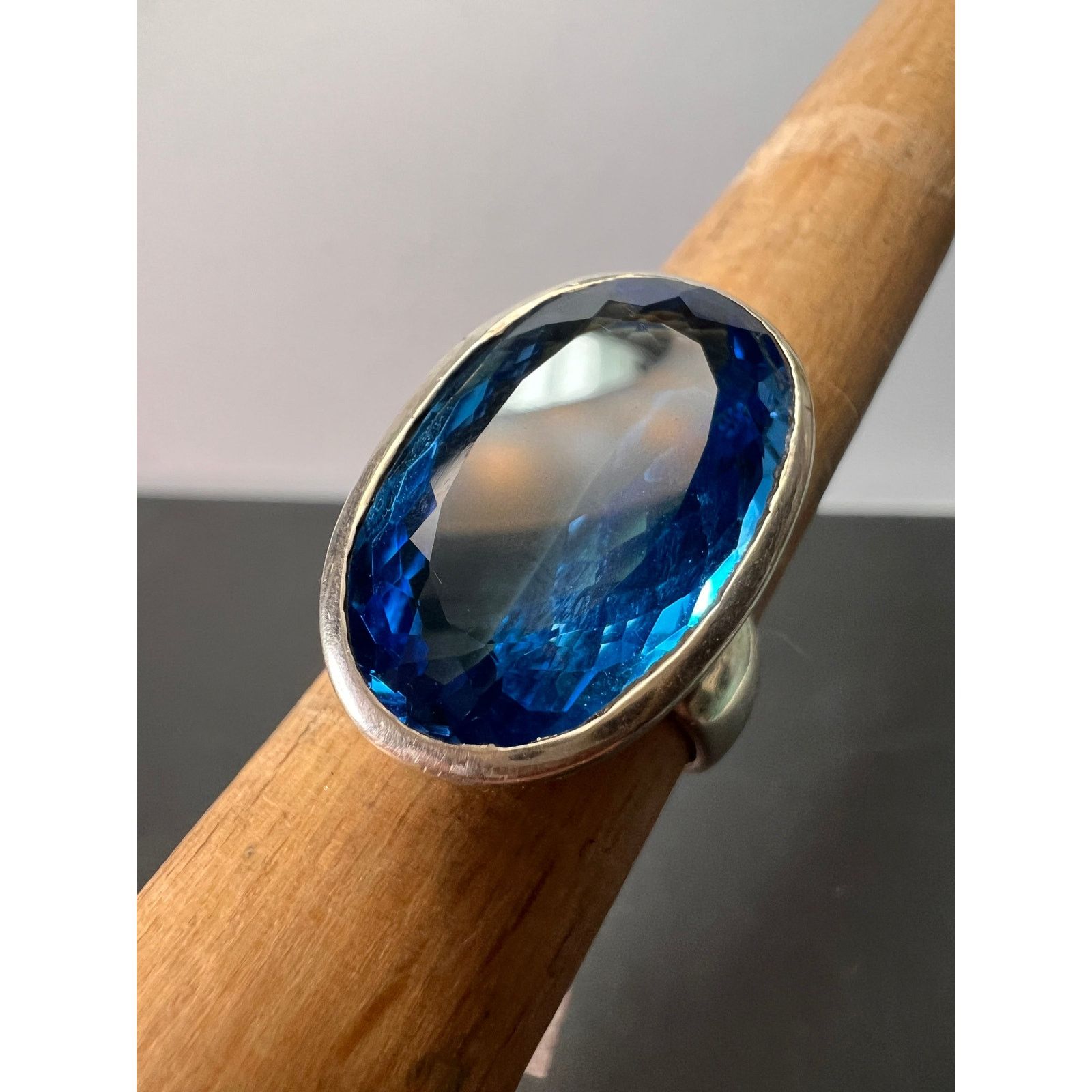 Other NEW Swiss Blue Topaz sterling silver ring size 7 Size ONE SIZE - 1 Thumbnail