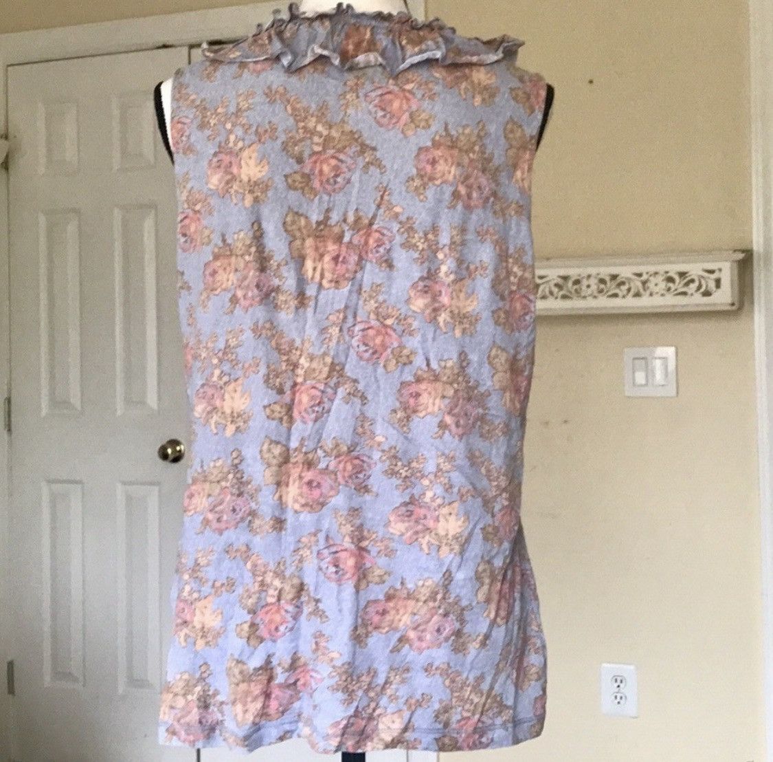 Ralph Lauren VINTAGE RALPH LAUREN FLORAL RUFFLE EMBROIDERED TANK TOP Size L / US 10 / IT 46 - 4 Thumbnail