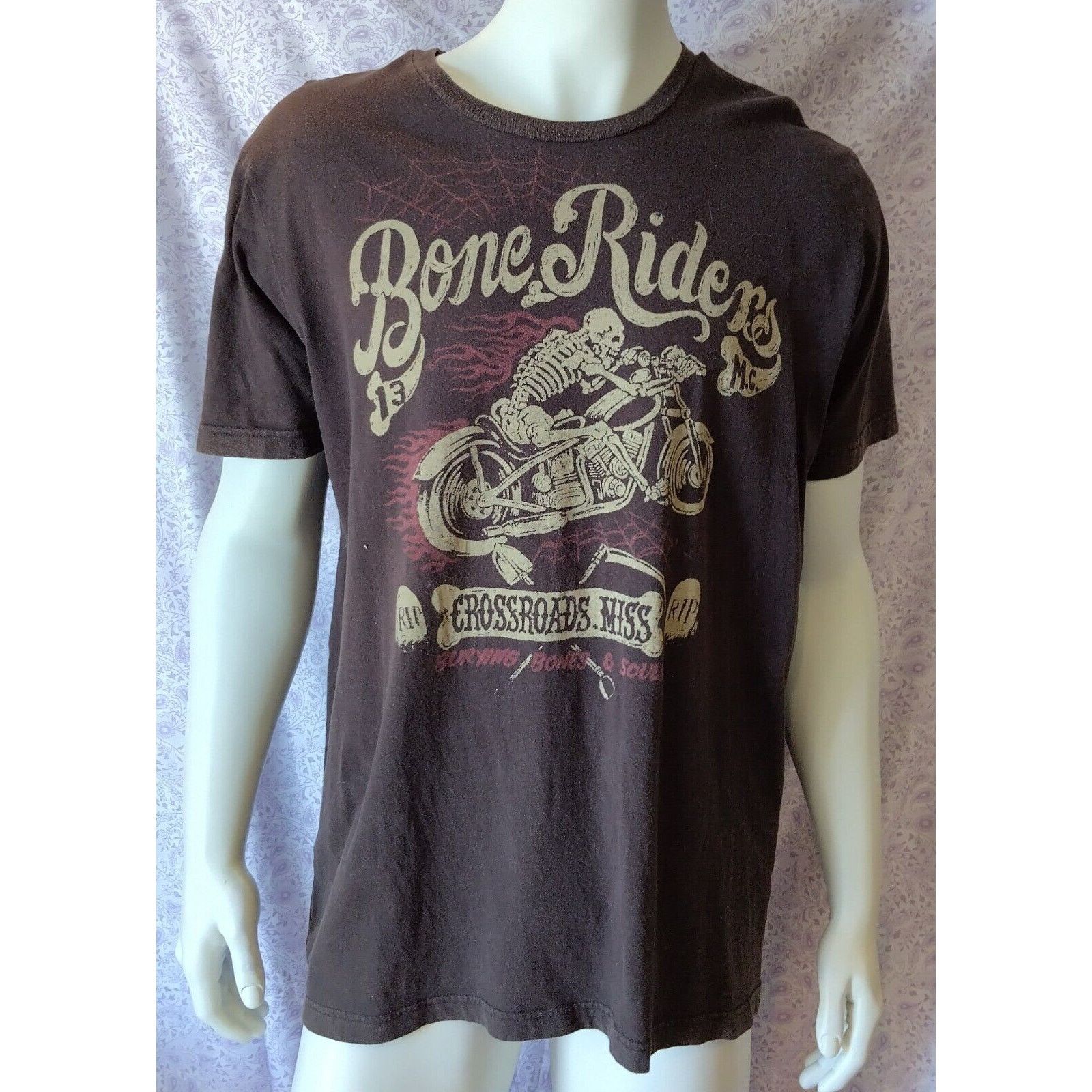 Lucky Brand Lucky Brand Bone Riders Motorcycle Shirt Crossroads, MS. XL Size US XL / EU 56 / 4 - 1 Thumbnail