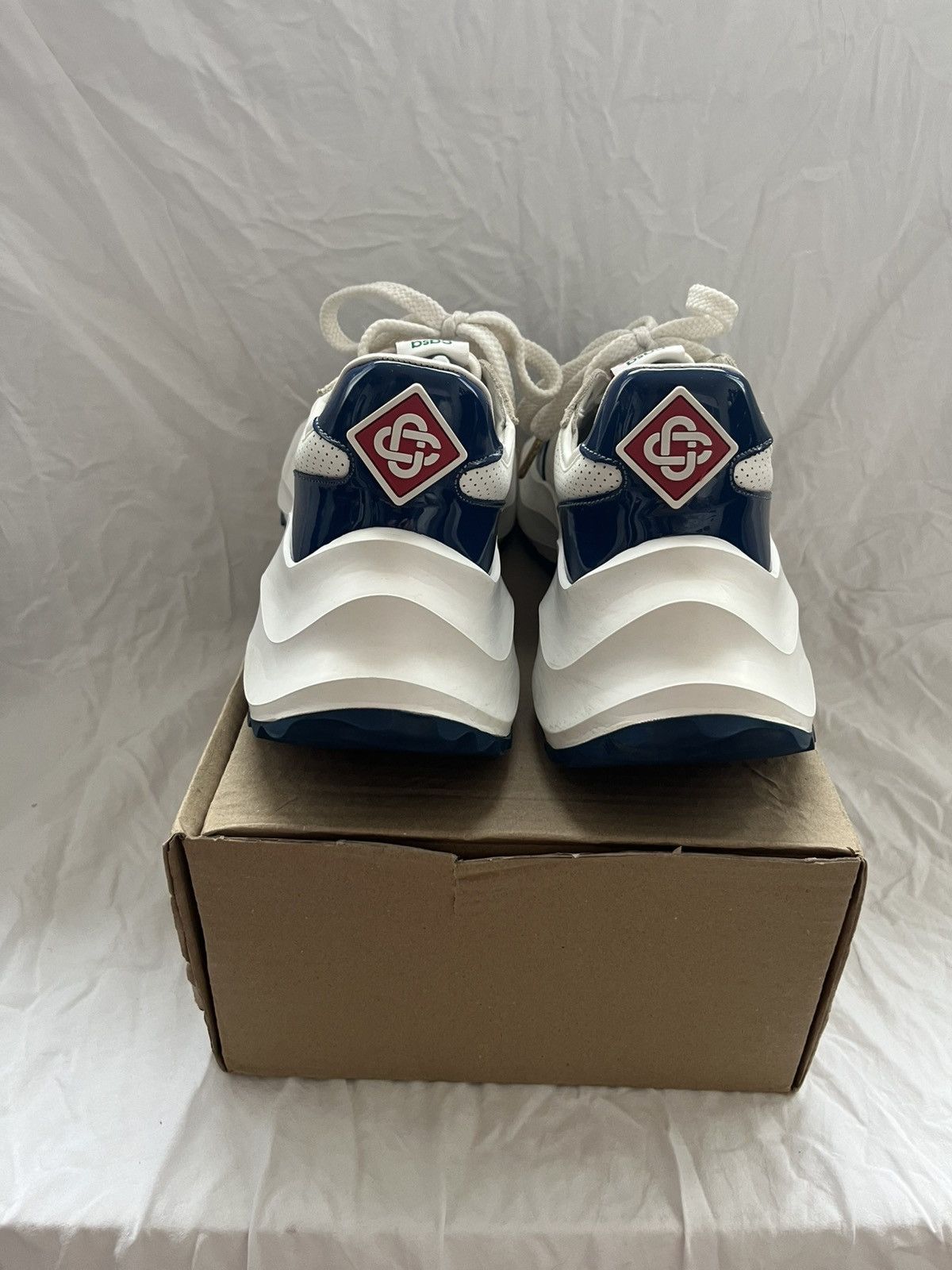 Casablanca Casablanca Atlantis Leather Vinyl « White/Blue »🚎 Size US 11.5 / EU 44-45 - 4 Thumbnail