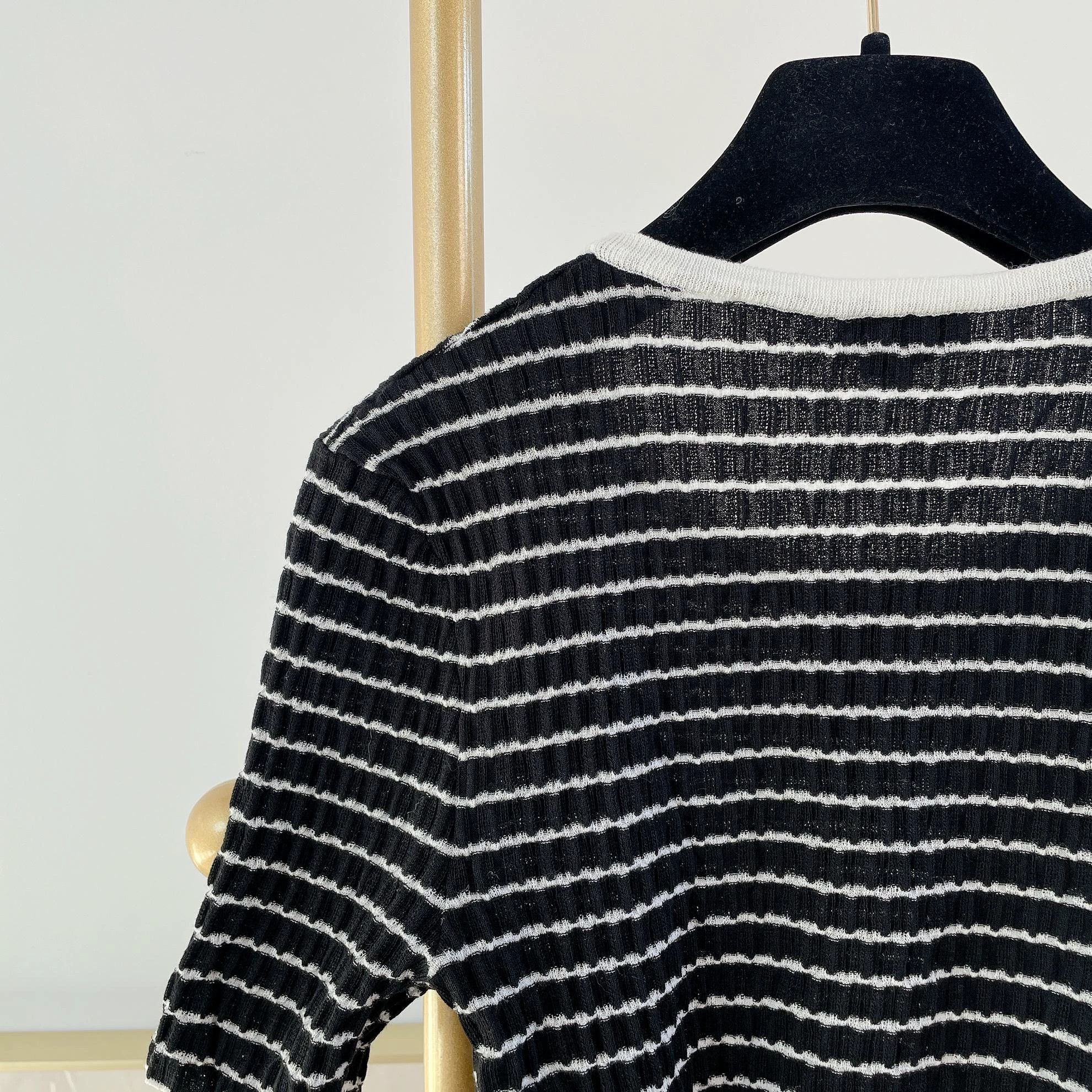 Chanel Chanel 24SS Black Stripe Short-Sleeve Tee 36 Size XS / US 0-2 / IT 36-38 - 6 Thumbnail