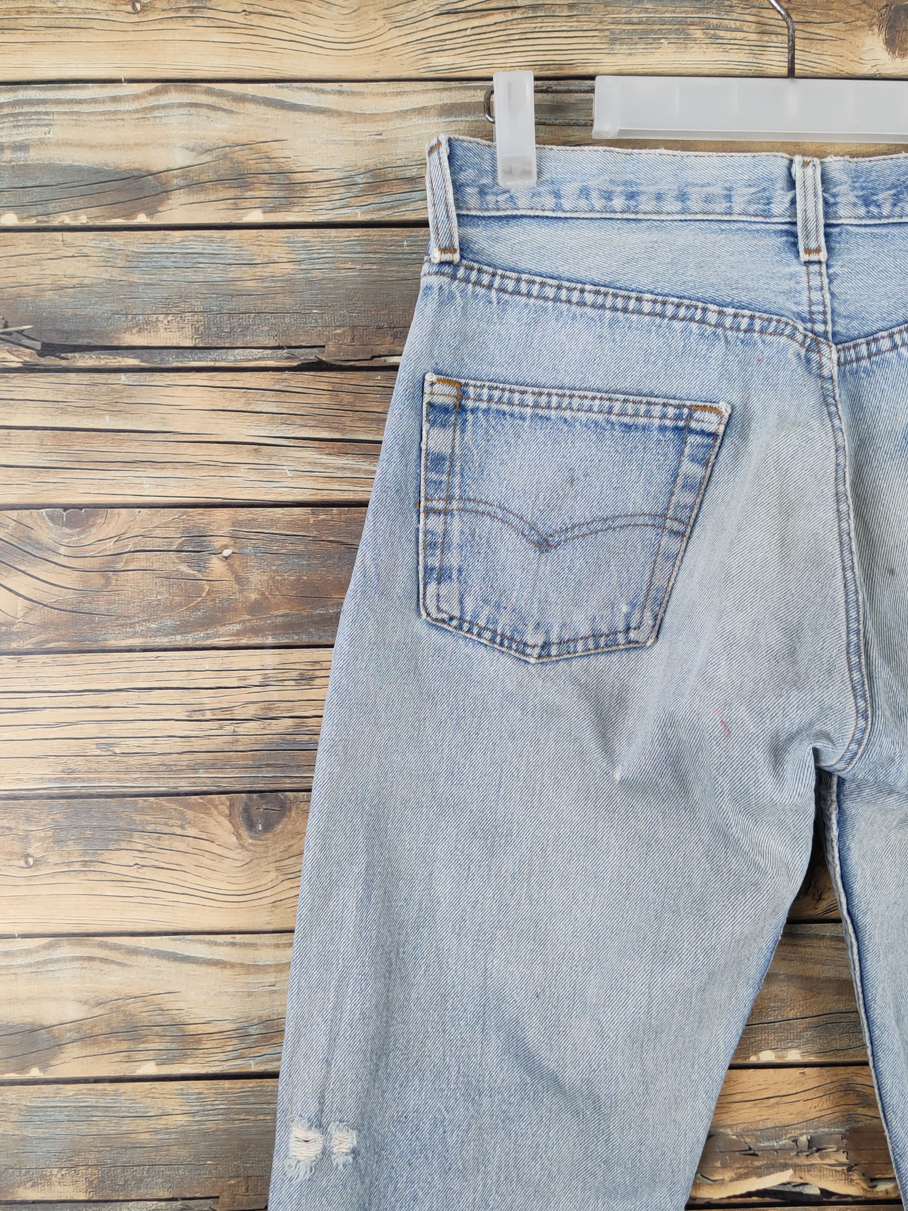 Levi's Levi's vintage faded Blue Distressed Ripped Jeans #W1837 Size US 28 / EU 44 - 8 Thumbnail