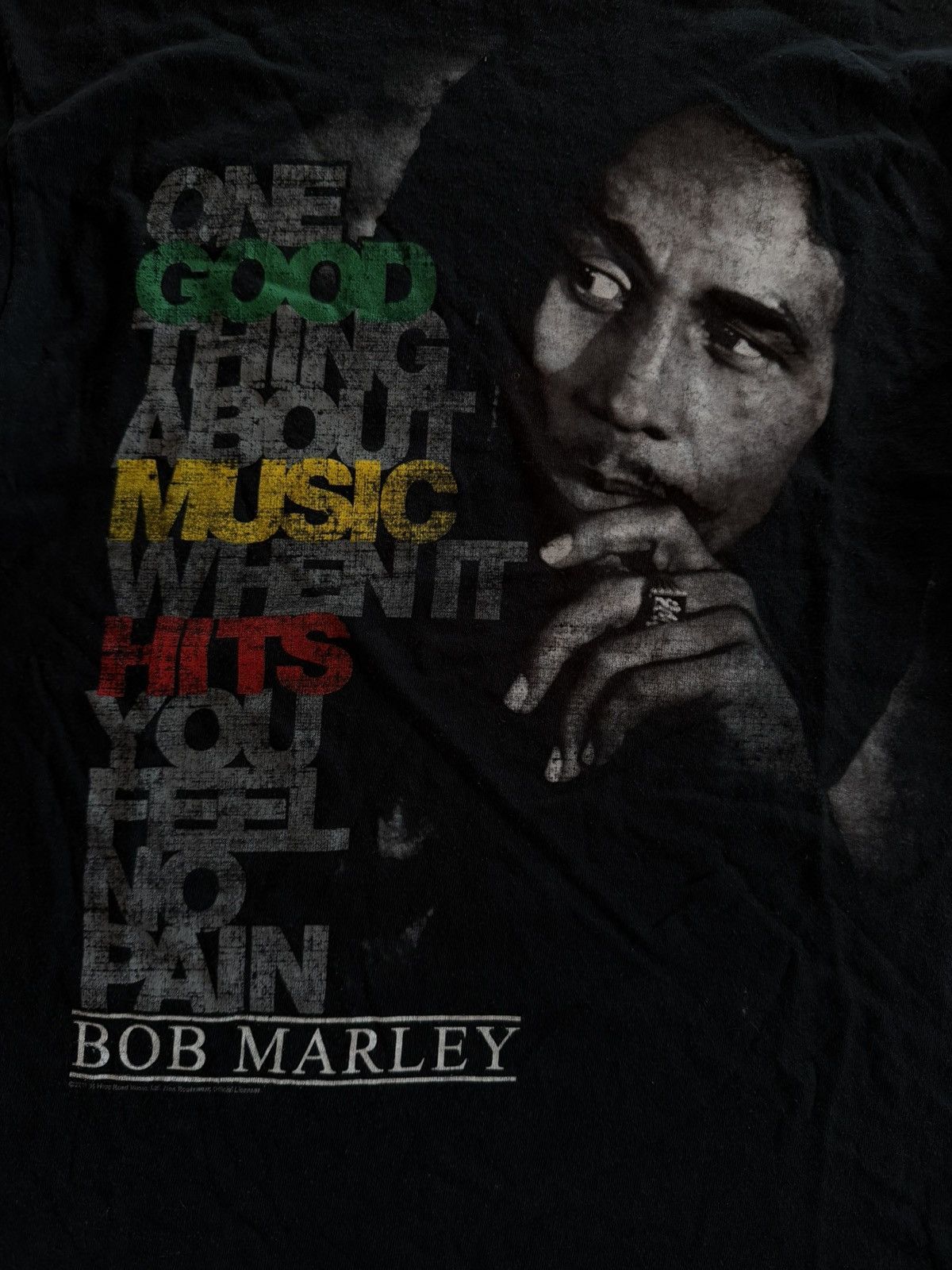 Band Tees Bob Marley Graphic T-Shirt – Black – Vintage Style Size US XL / EU 56 / 4 - 3 Thumbnail