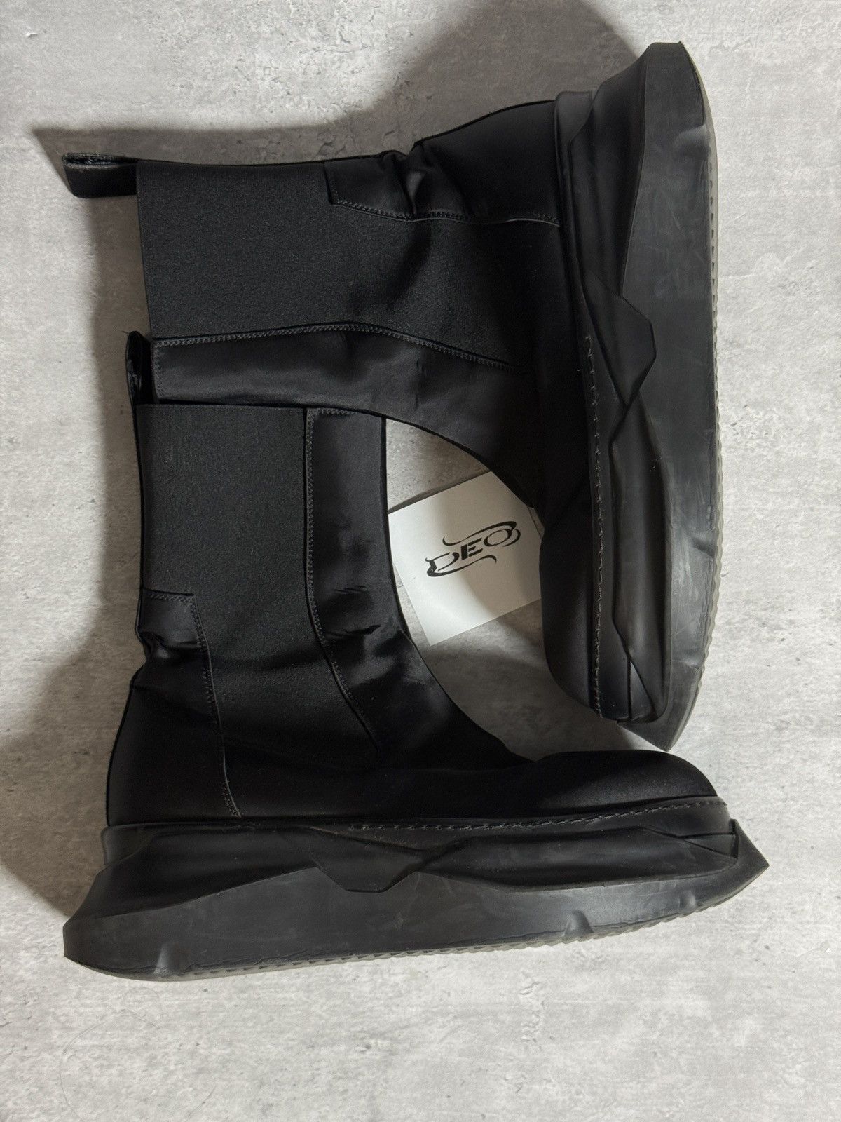 Rick Owens × Rick Owens Drkshdw Rick Owens Beatle Abstract Boots