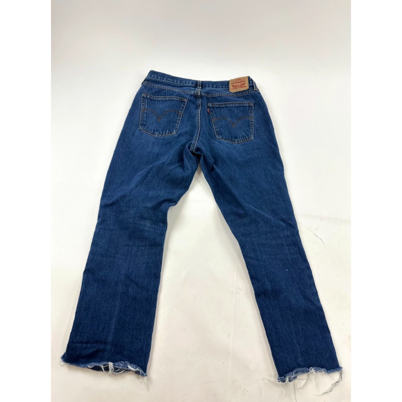 Levi's VINTAGE Levi’s Jeans Womens 31 Blue Denim Flat Front Frayed Hem Mid Rise Bootcut Size 24" / US 00 / IT 34 - 2 Thumbnail