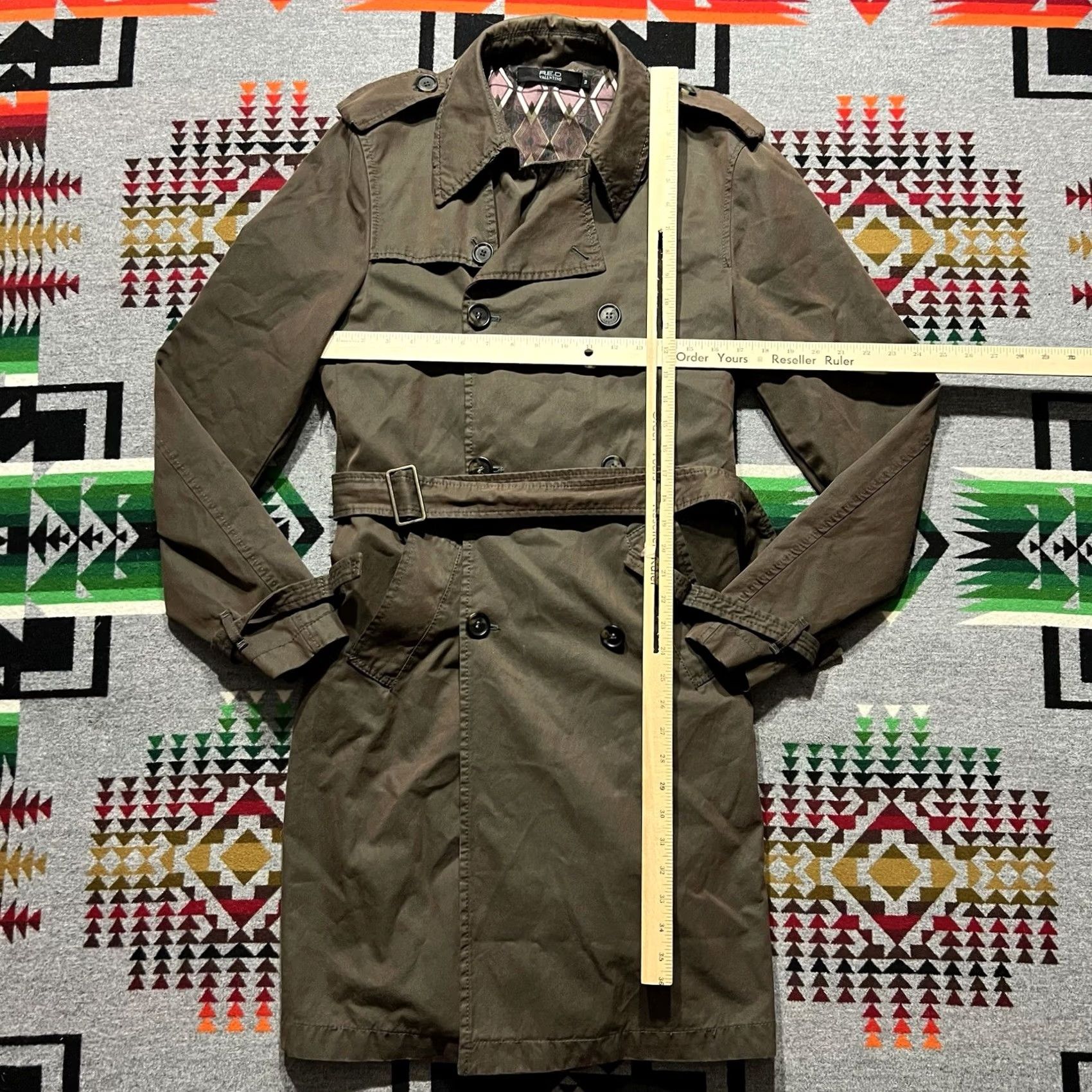 Valentino Valentino Trench Coat Womens Brown Belted Double Breasted Long Sleeve D8 Size XL / US 12-14 / IT 48-50 - 3 Thumbnail