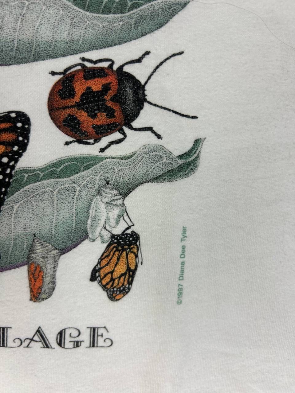 Arts & Science Vintage 90s Milkweed Village Art by Diana Dee Tyler 1997 Size US XL / EU 56 / 4 - 5 Thumbnail