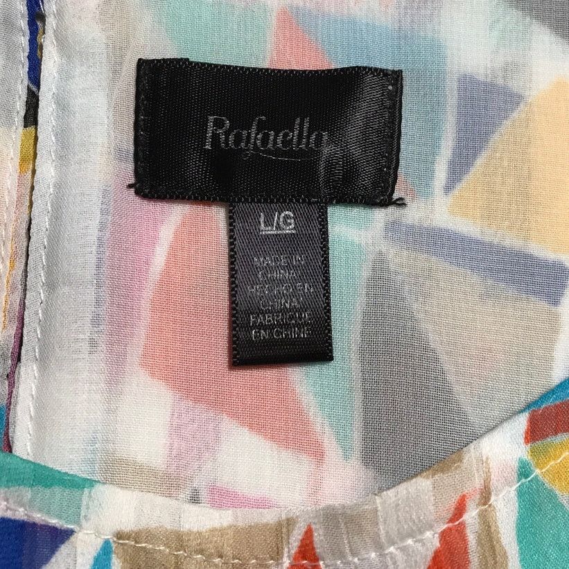 Other Rafaella High Neck Geometric Sleeveless Lined Blouse L Size L / US 10 / IT 46 - 3 Thumbnail