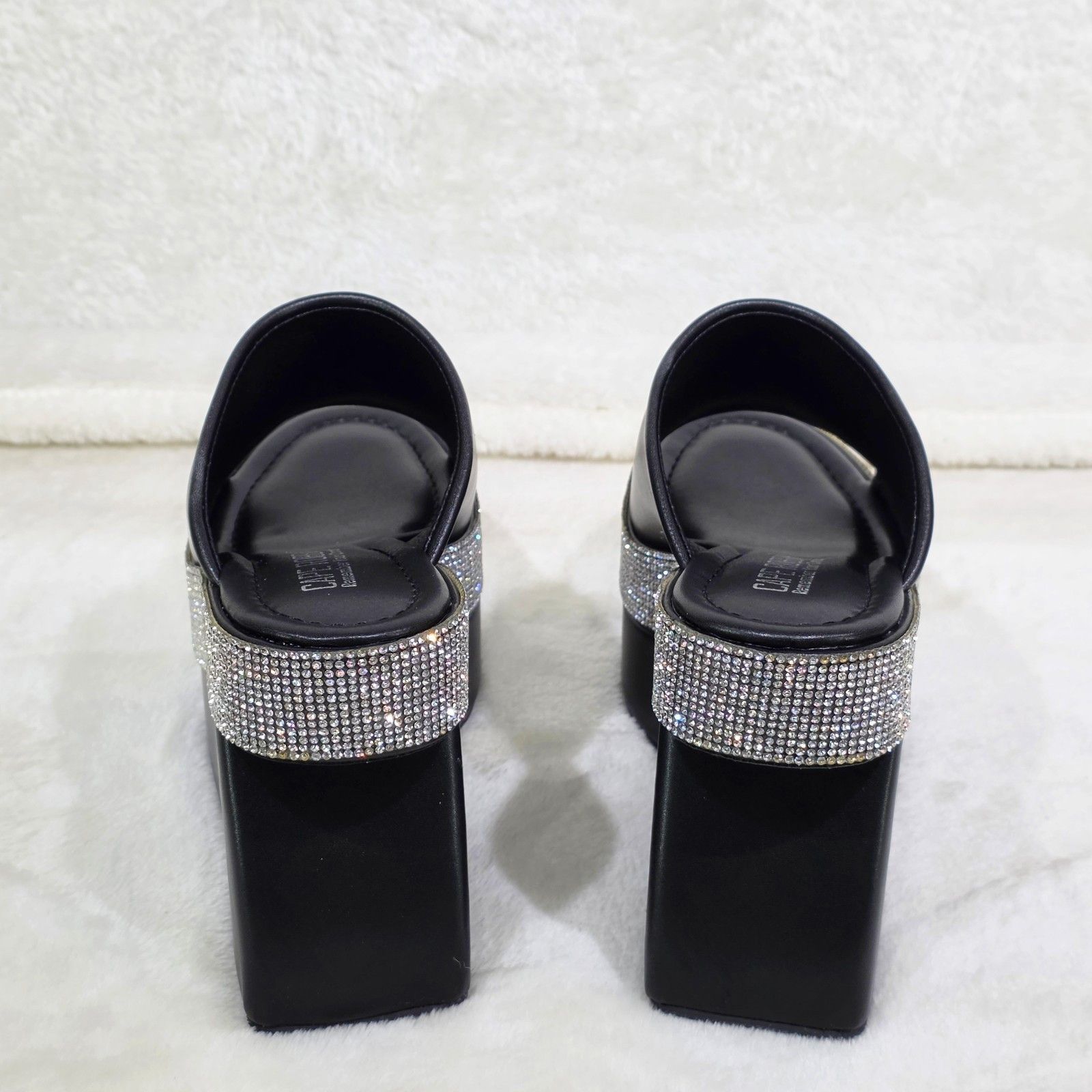 Other Artsy 4.5" Wedge Slip On 2.25" Platform Sandals With Rhinest Size US 7 / IT 37 - 3 Thumbnail