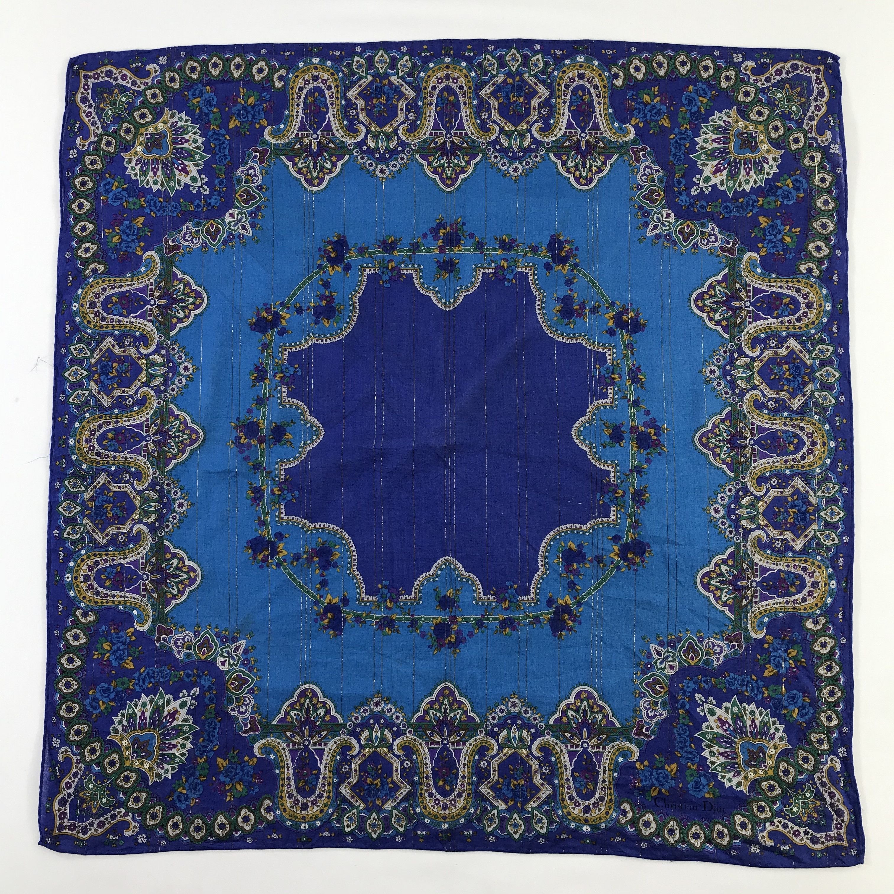 Christian Dior Monsieur × Vintage Christian Dior Bandana / Handkerchief / Neckerchief - S936 Size ONE SIZE - 1 Thumbnail