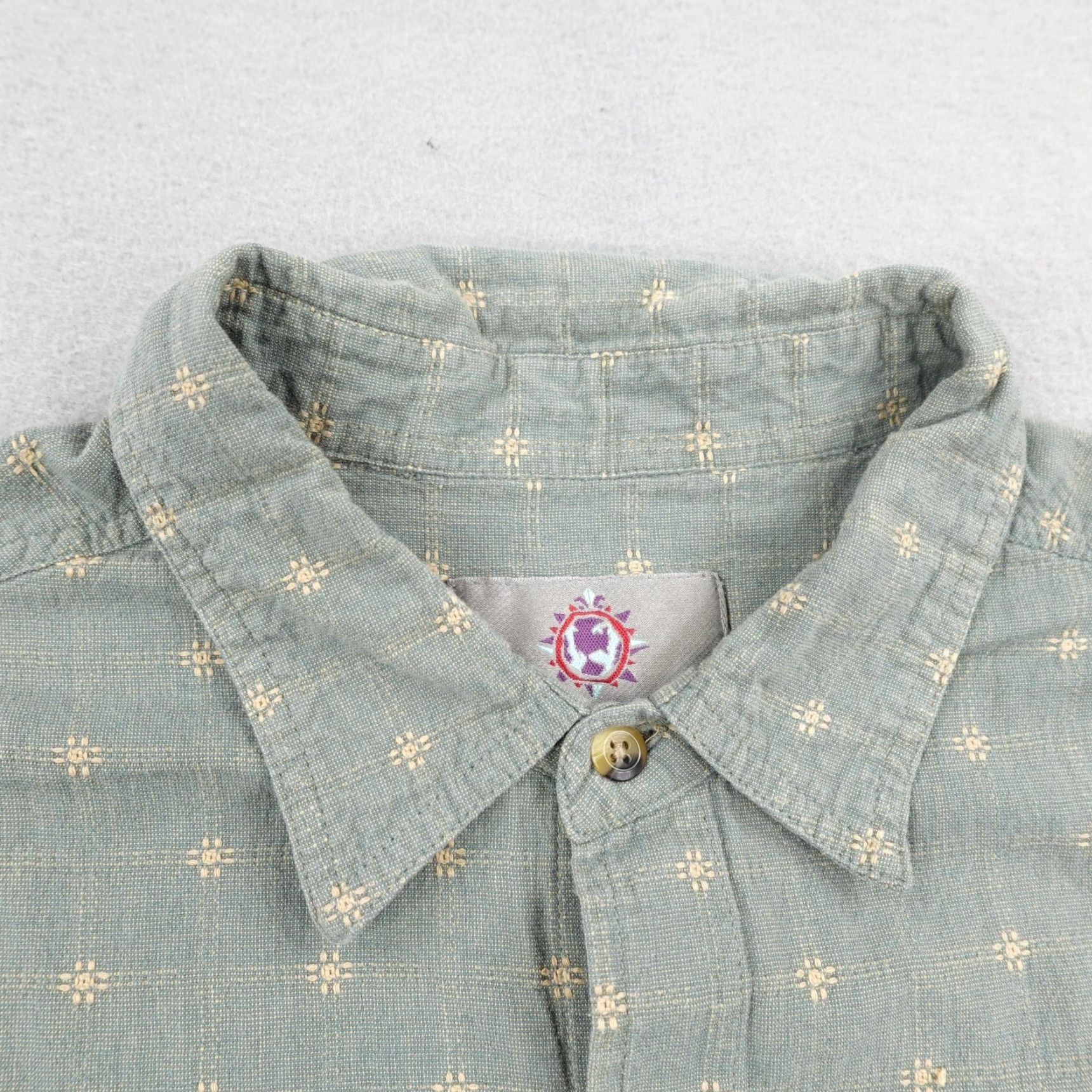 The Territory Ahead Territory Ahead Shirt Mens XL Green Textured Plaid Button-Up Outdoors Casual Size US XL / EU 56 / 4 - 2 Thumbnail