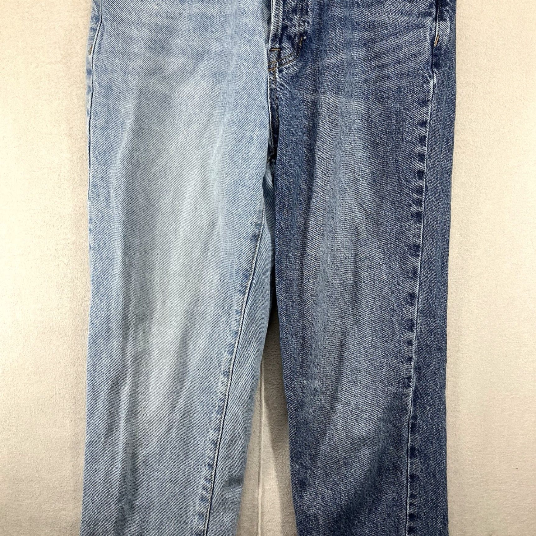Pacsun Pacsun High Rise Straight Blue Denim Button Fly Jeans Two Tone Women's Size 25 Size 42" / US 20 - 5 Thumbnail