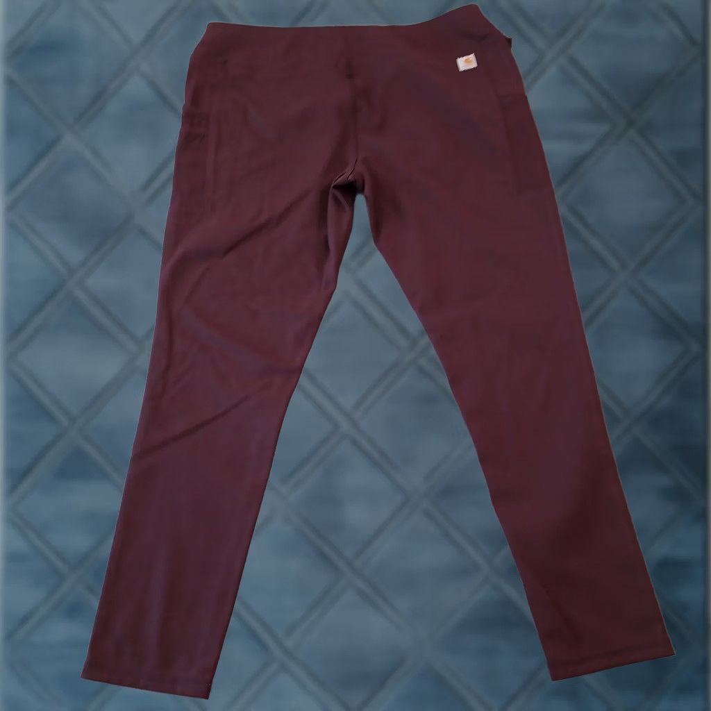 Carhartt Carhartt Cargo Pants Womens XL Purple Pull On Skinny Stretch 36x28.5 High Rise Pants Womens Purple Cargo Stretch Pockets Logo Vintage: No Size 40" / US 18 - 1 Thumbnail