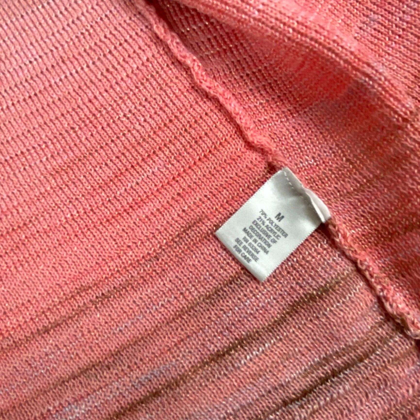 Vintage Dressbarn Womens Medium Pink Cardigan Sweater 3/4 Sleeves Open Front Acrylic Blend Size M / US 6-8 / IT 42-44 - 4 Thumbnail