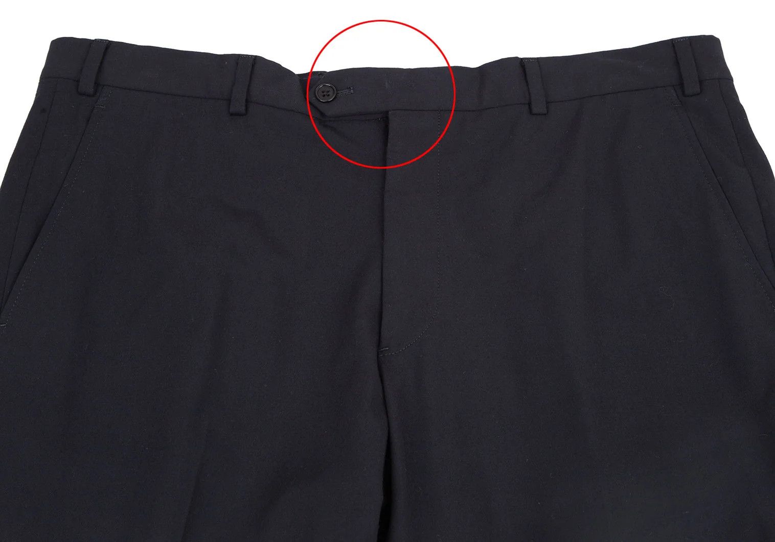 Armani Collezioni Dark Navy No-Tuck Pants Size 54R in Good Condition Size US 26 / EU 42 - 3 Thumbnail