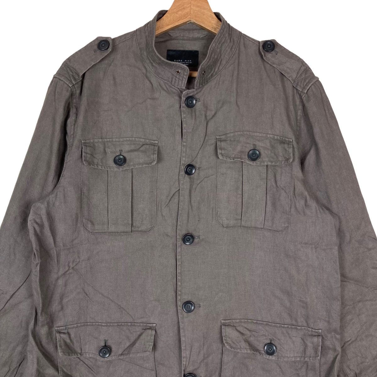 Zara Zara Man Multipocket Flat Button Light Jacket Size US XL / EU 56 / 4 - 2 Thumbnail