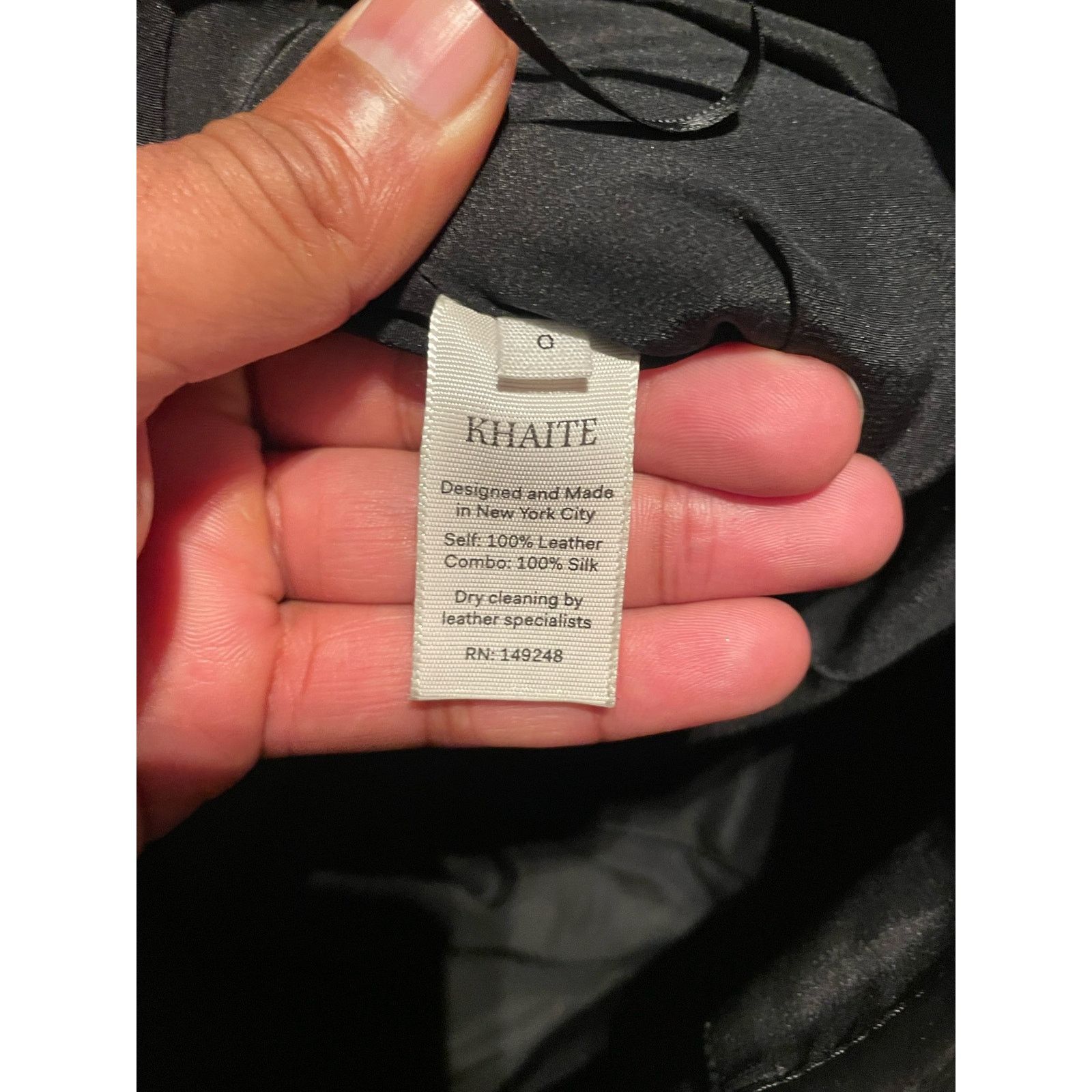 KHAITE - Ashford leather tailored trousers / size 0 / Black