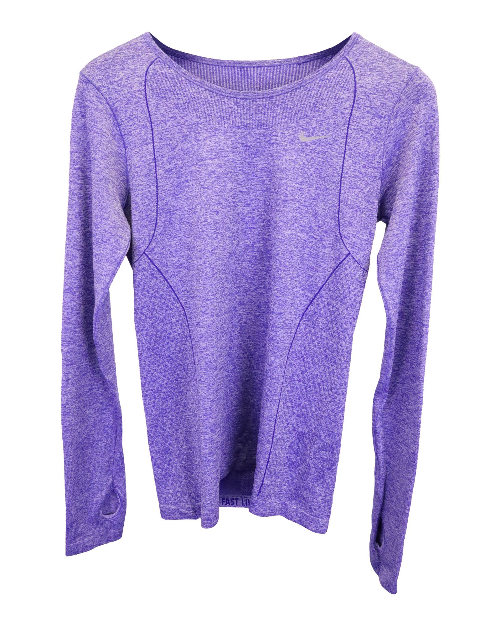 Nike Nike Dri-Fit Long-Sleeved Top in Purple Polyester Size M / US 6-8 / IT 42-44 - 1 Thumbnail