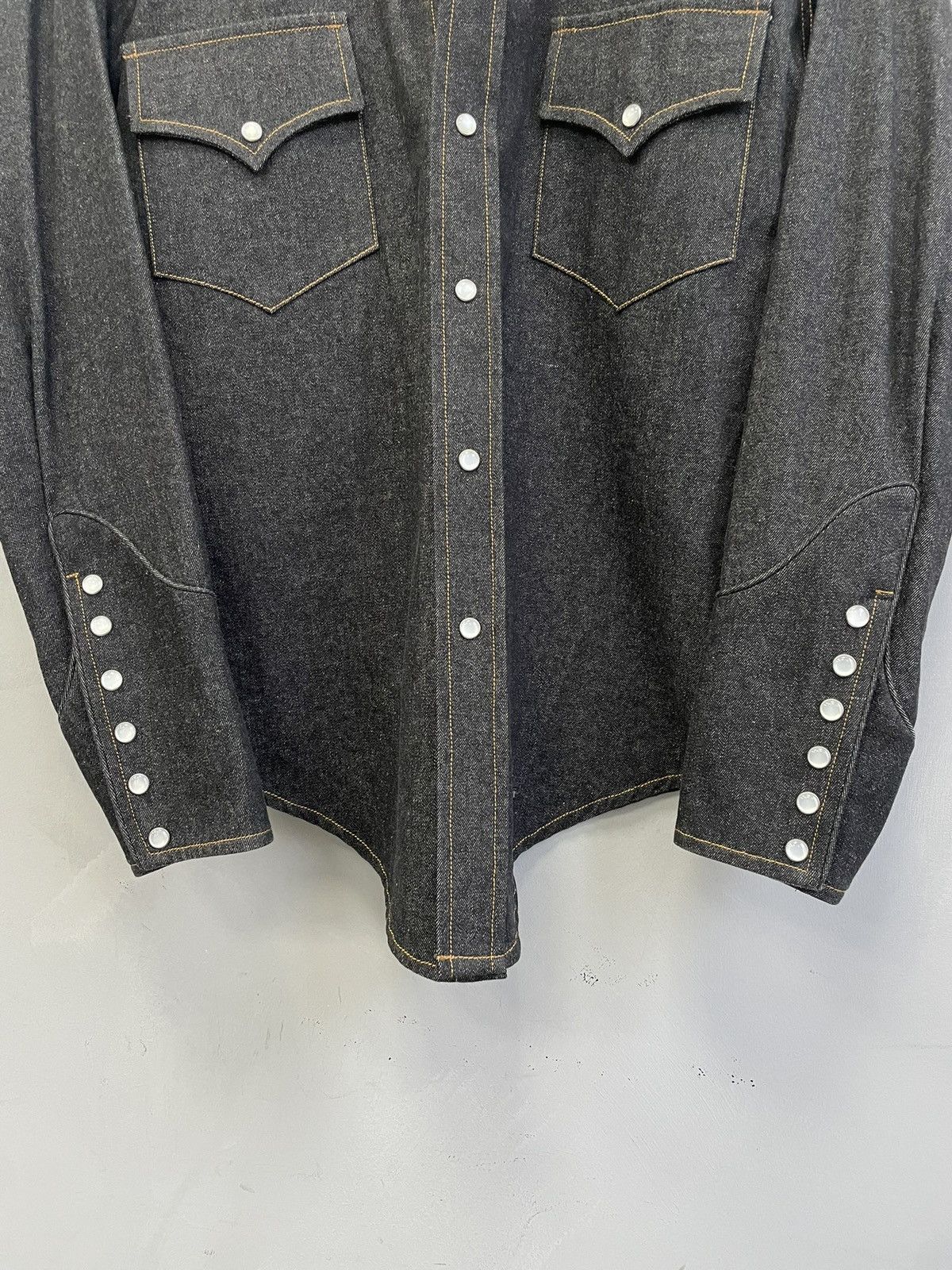 Western Rise Cad Zoots western denim shirt black stitching vintage Size US S / EU 44-46 / 1 - 3 Thumbnail