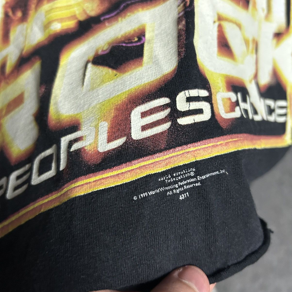 WWE Vintage WWE wrestling The Rock 1999 big logo movie sleeveles Size US M / EU 48-50 / 2 - 4 Thumbnail