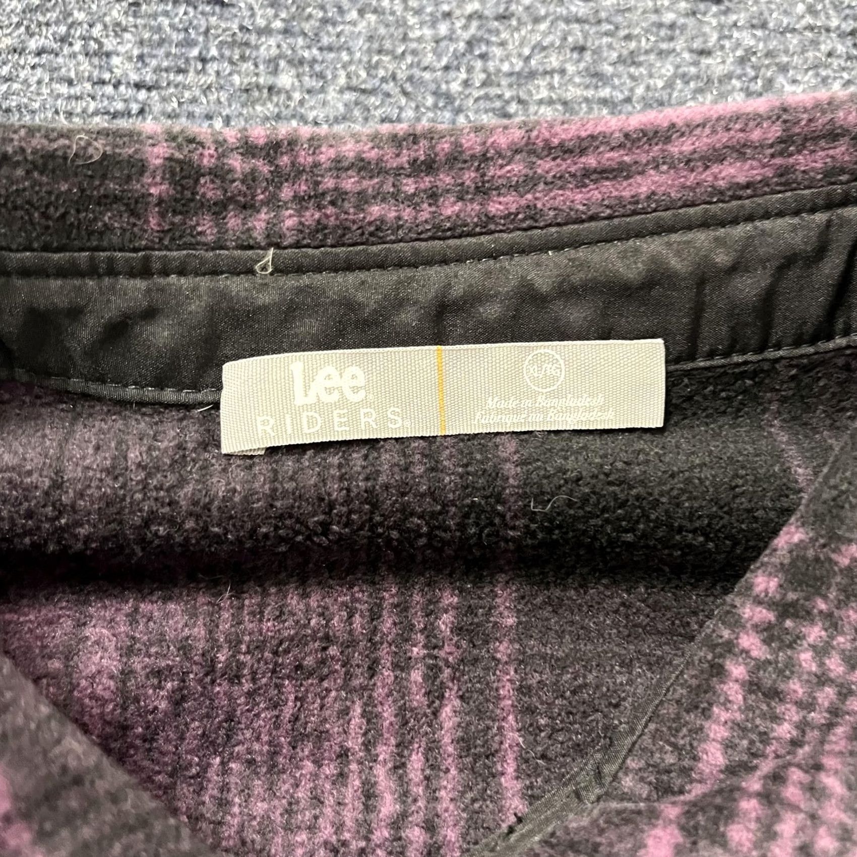 Wrangler Wrangler Shirt Womens XL Purple Black Plaid Fleece Button Up Long Sleeve Top Size XL / US 12-14 / IT 48-50 - 3 Thumbnail