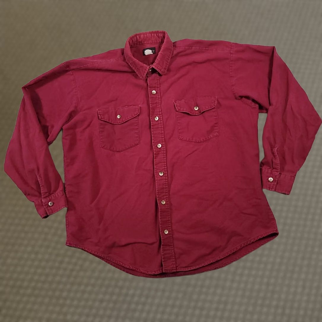 Vintage VINTAGE Codet Button Up Heavy Work Shirt Mens 2XL Burgundy Outdoors Fall Winter Steel/Red Shirt Mens 2XL Size US XXL / EU 58 / 5 - 1 Thumbnail