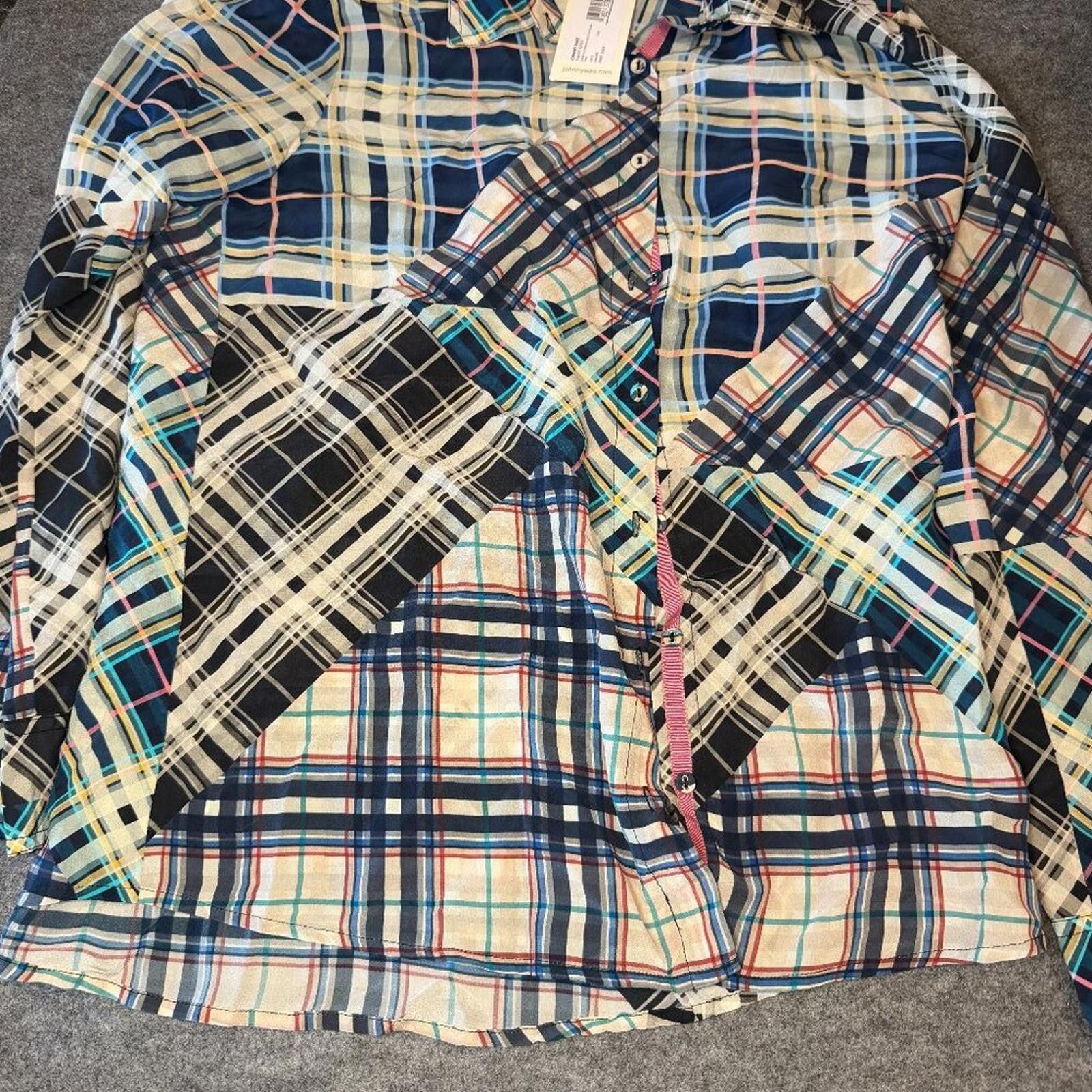Other Johnny Was Idora Patchwork Button Down Shirt Silk NWT Boho Size S / US 4 / IT 40 - 5 Thumbnail