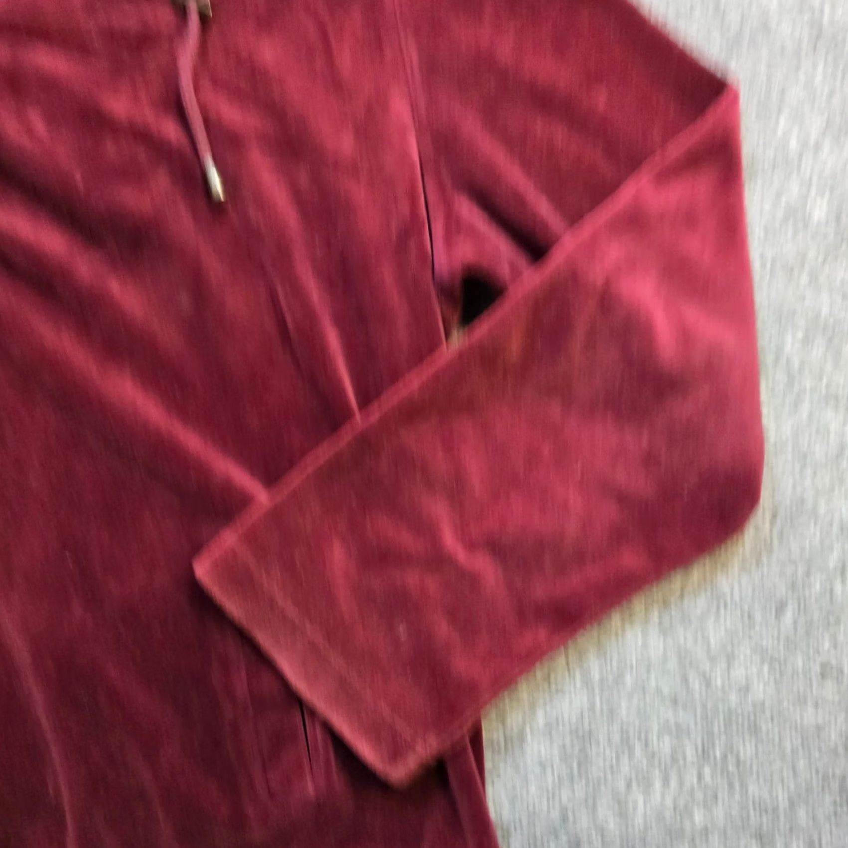 Coldwater Creek Coldwater Creek Jacket Womens XL Red Velour Full Zip Casual Basic Jacket Women XS? Size XL / US 12-14 / IT 48-50 - 4 Thumbnail