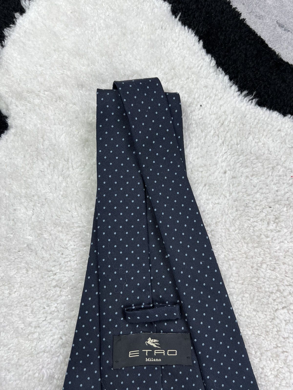 Etro Vintage Etro Italy Silk Geometric Blue Luxury Tie Size ONE SIZE - 8 Thumbnail