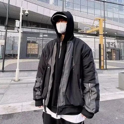 Other Kawashima x Mint Black Patchwork Bomber Jacket Size US M / EU 48-50 / 2 - 3 Thumbnail