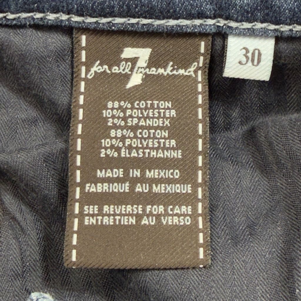 7 For All Mankind 7 For All Mankind Jeans Womens 30x34 Blue Denim Low Rise Doj Size 30" / US 8 / IT 44 - 11 Thumbnail